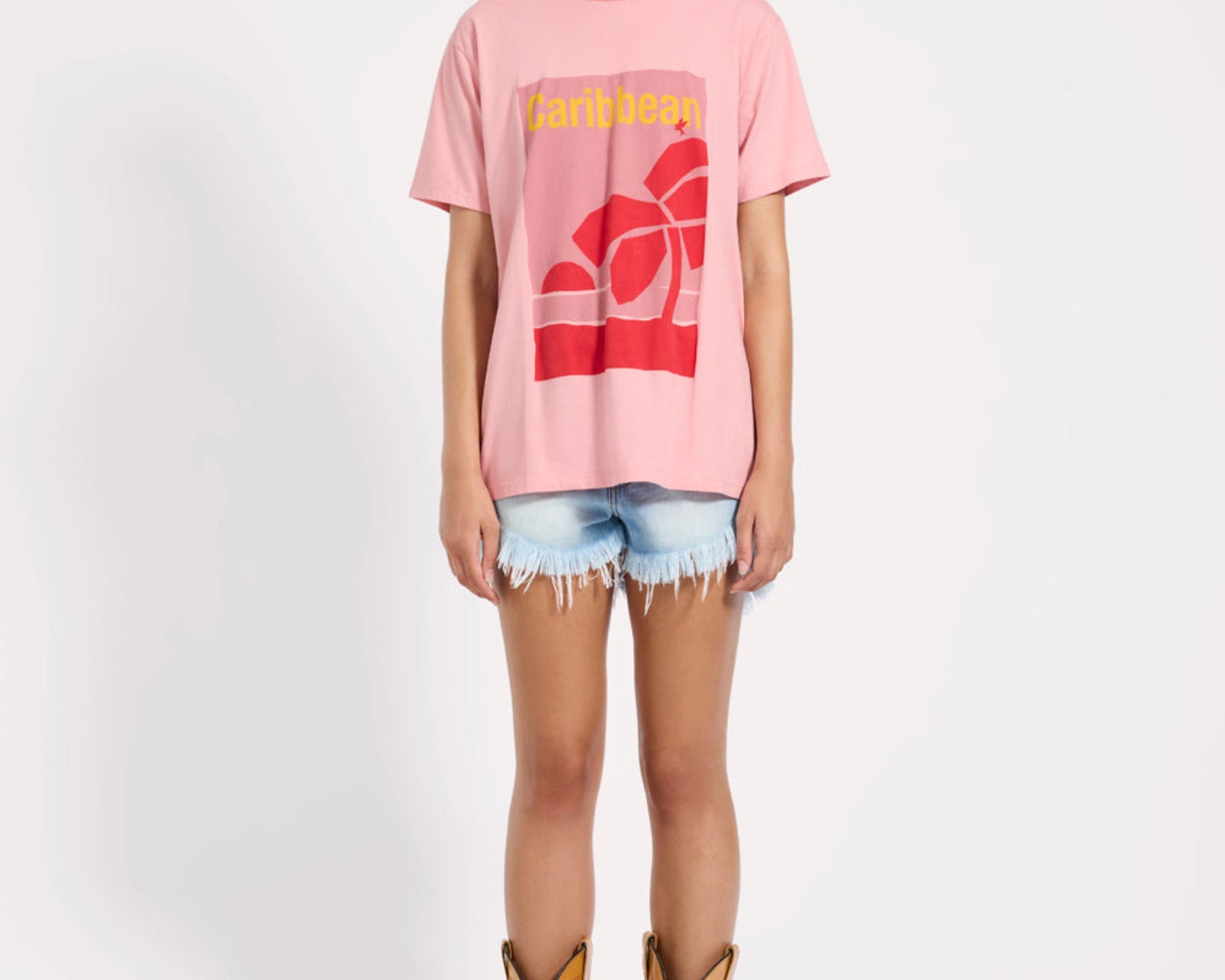 Caribbean Boyfriend Tee - Pink