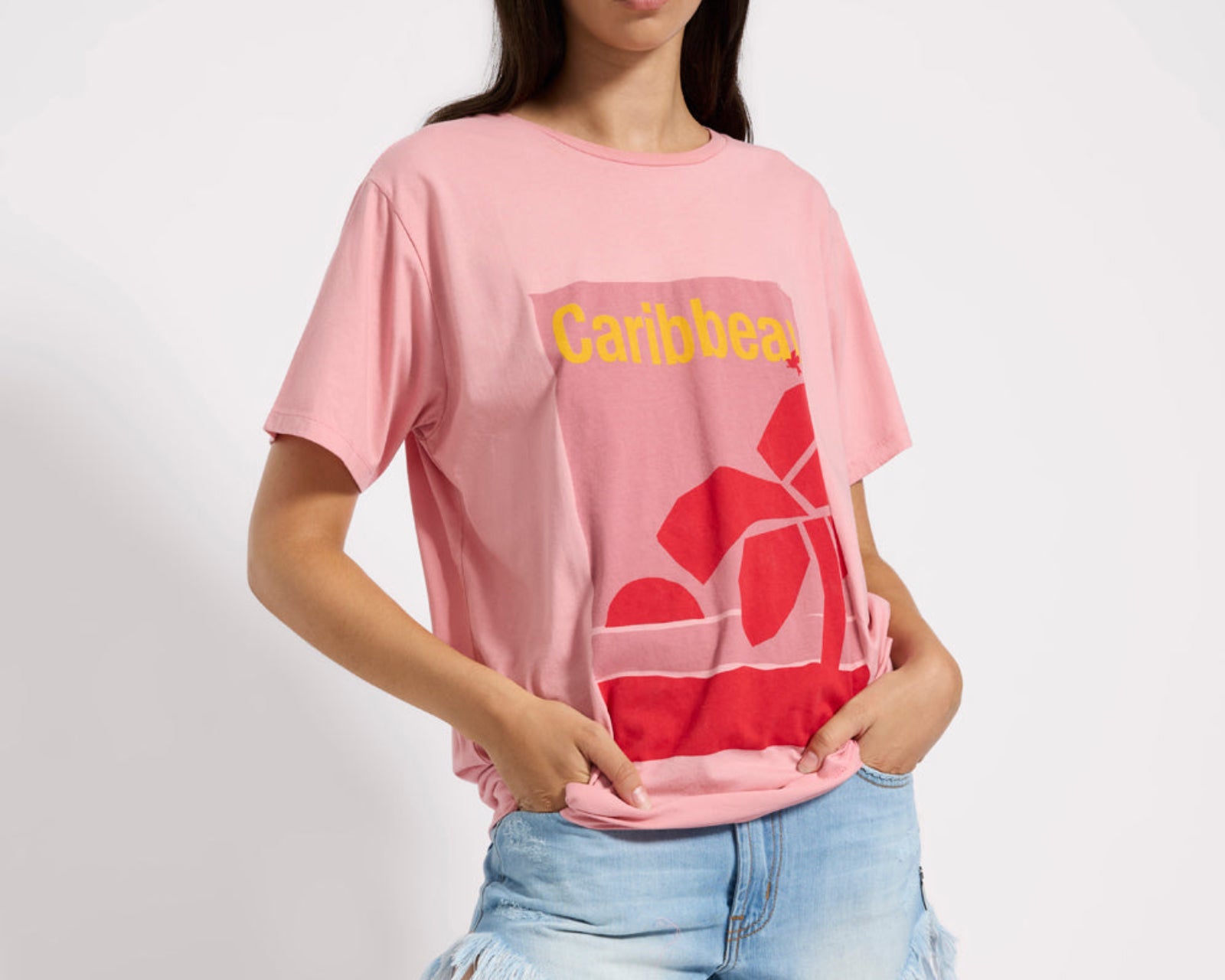 Caribbean Boyfriend Tee - Pink