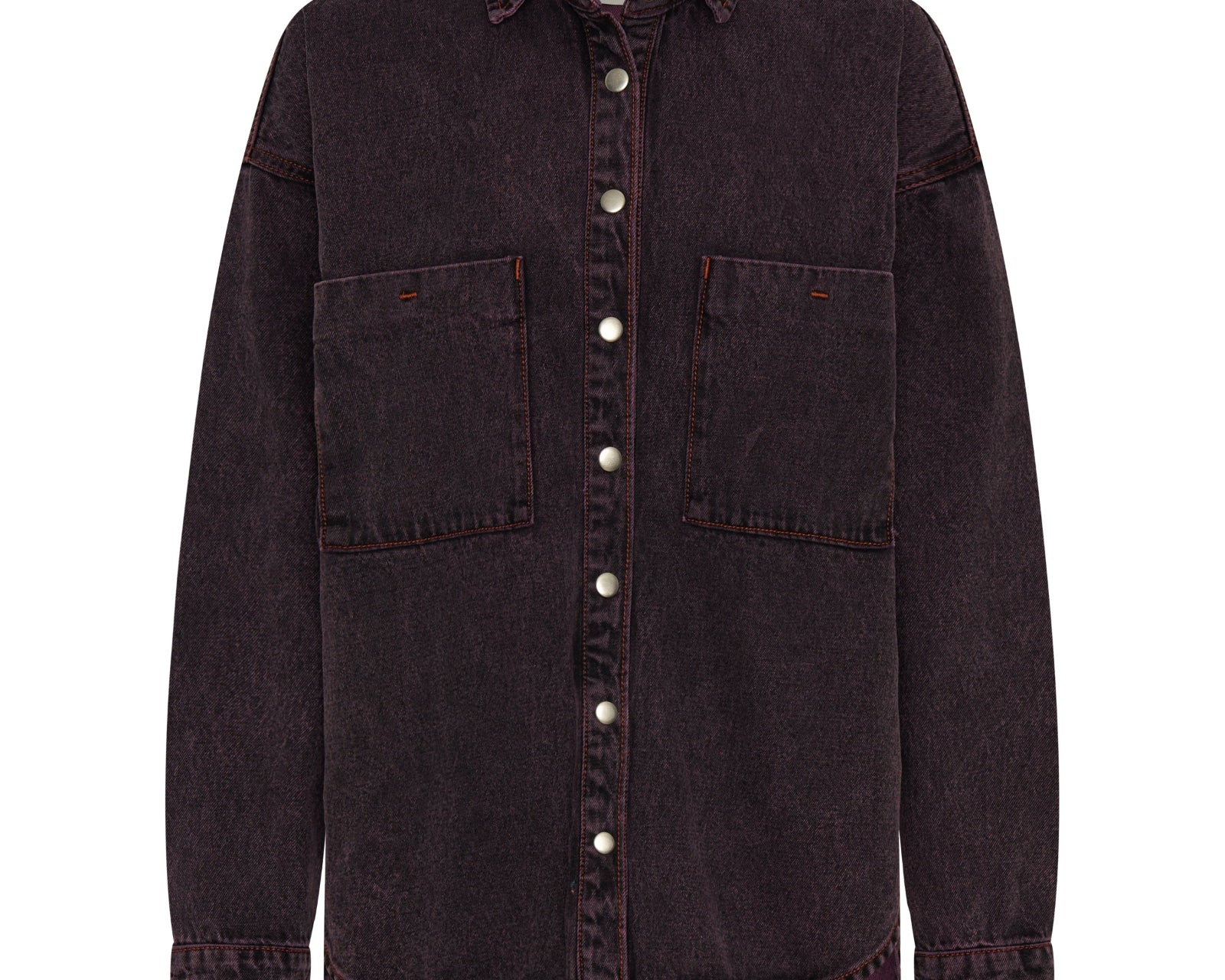 Daria Denim Shacket - Black Pink