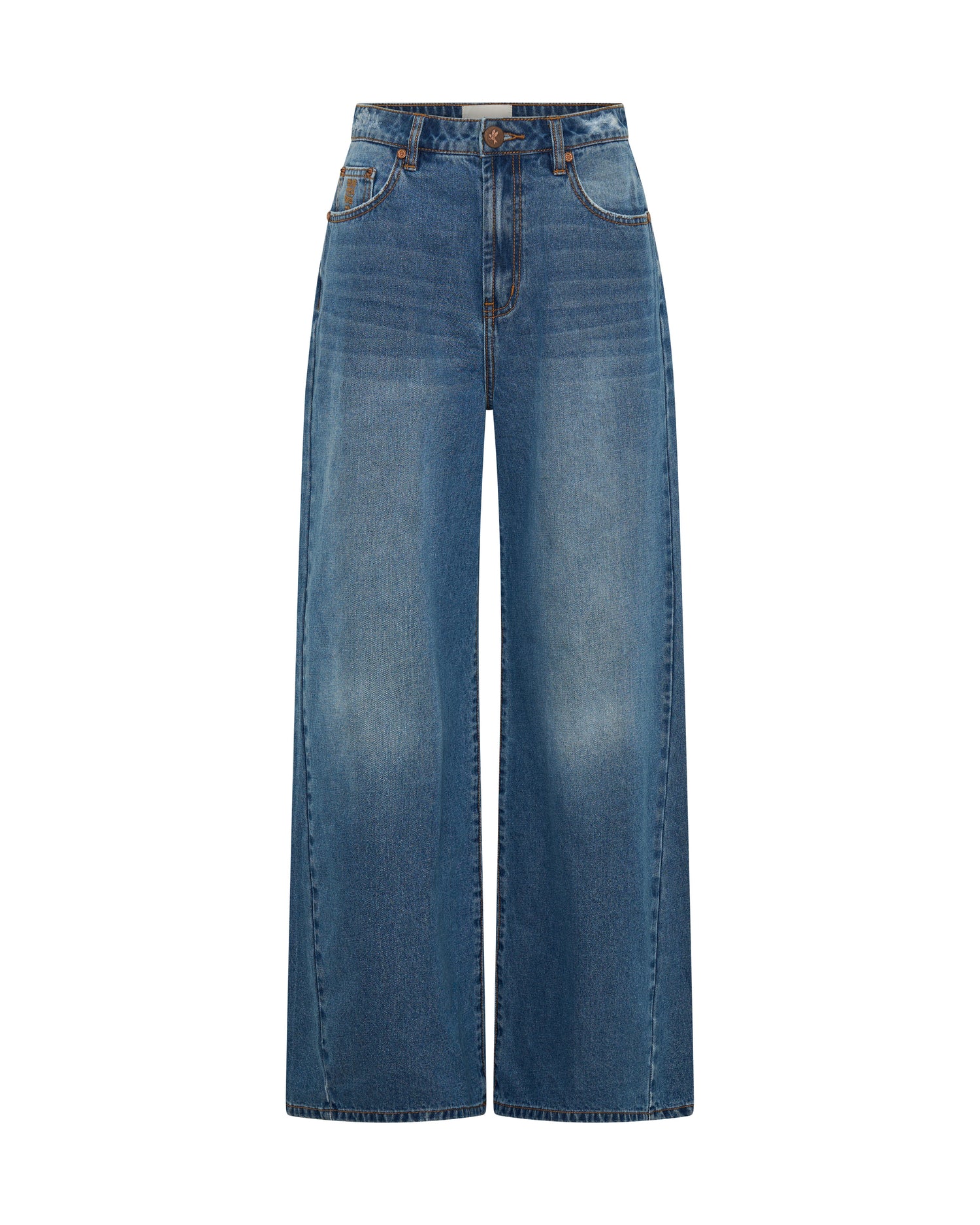 Women's Denim Love Machines High Waist Super Wide Leg Denim Jeans - Pacifica