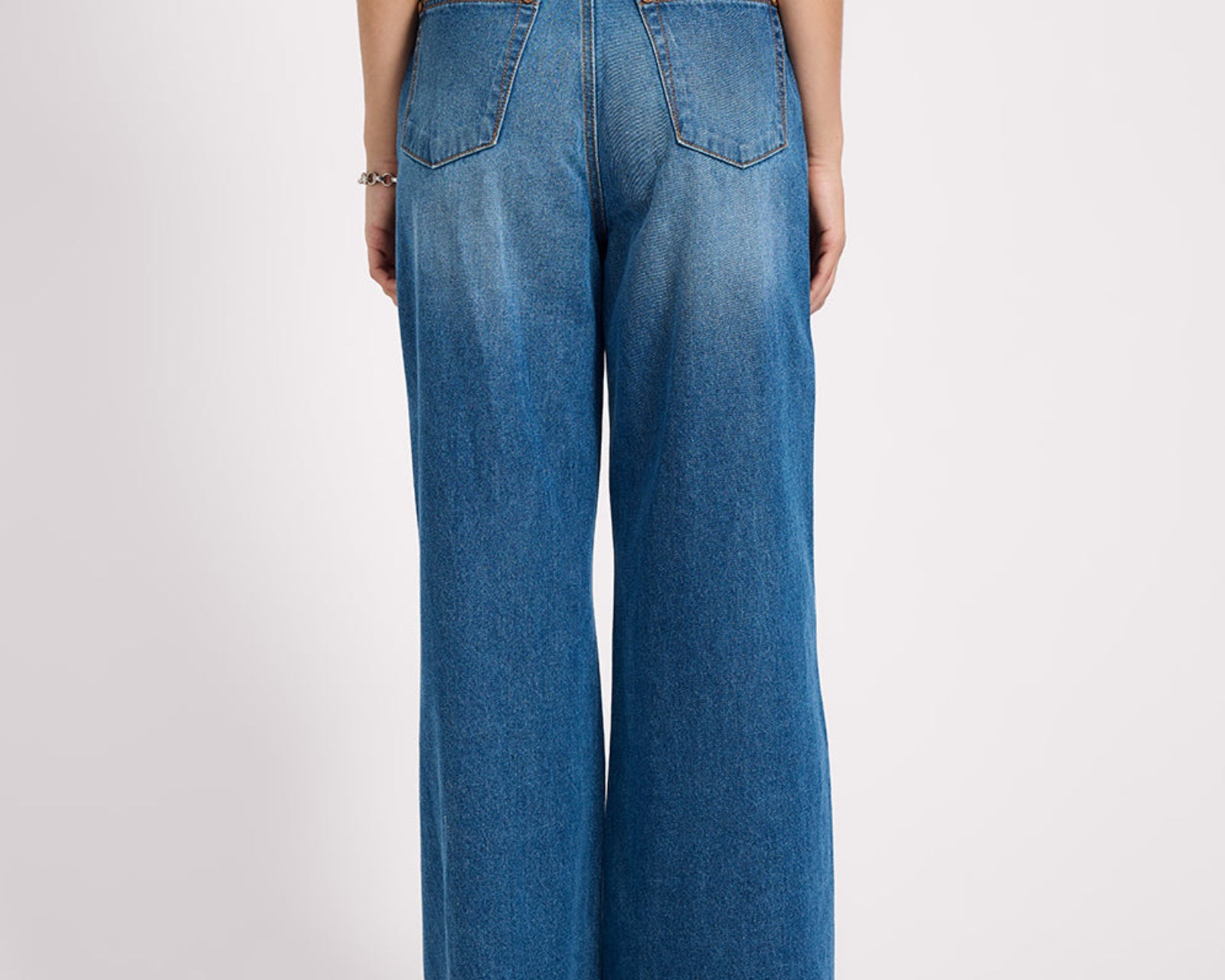 Love Machines High Waist Super Wide Leg Denim Jeans - Pacifica