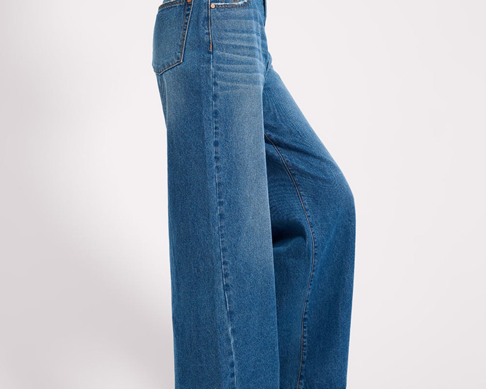 Love Machines High Waist Super Wide Leg Denim Jeans - Pacifica