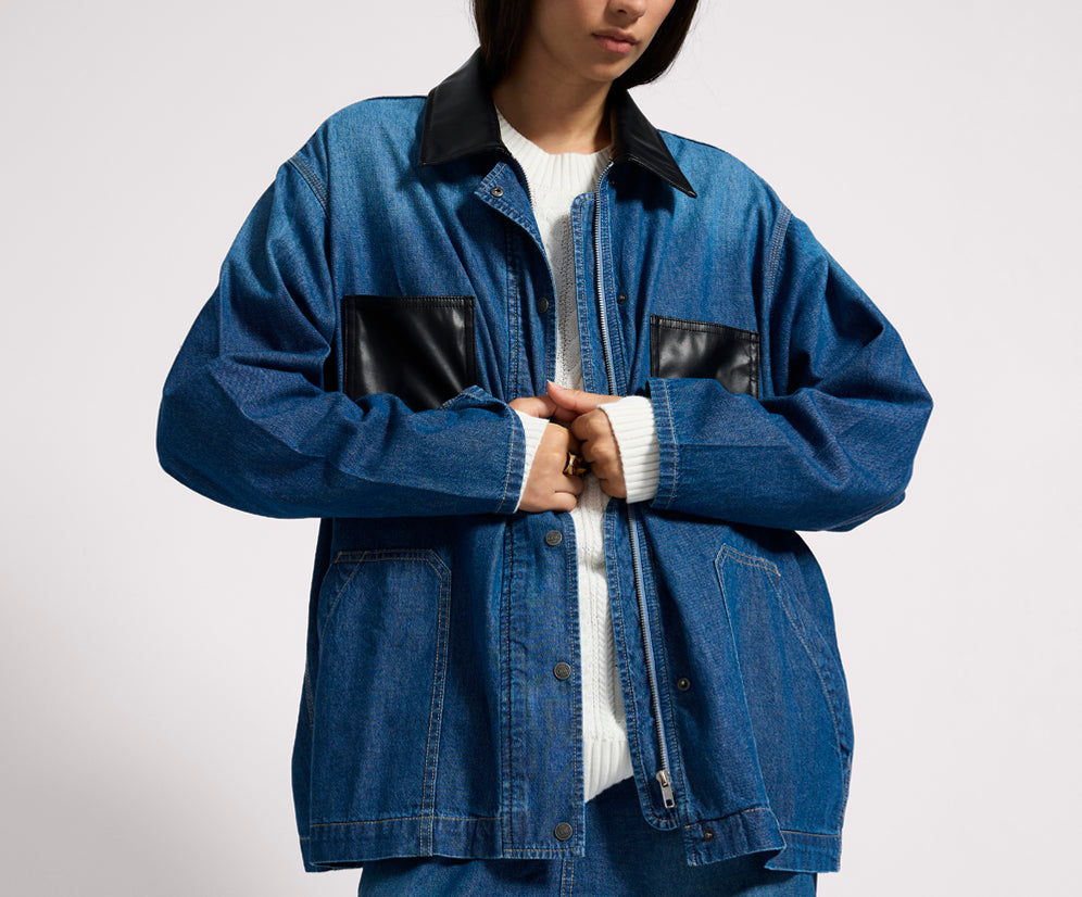 My Boyfriends Denim Shacket - Blue Pasadena