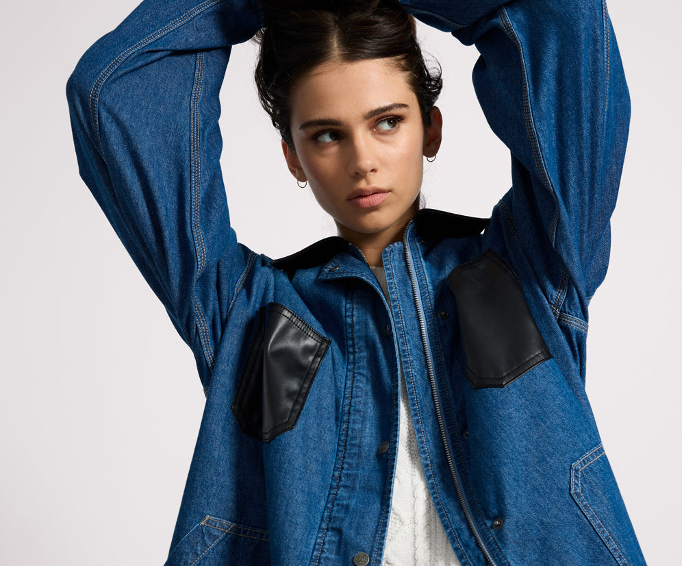 My Boyfriends Denim Shacket - Blue Pasadena