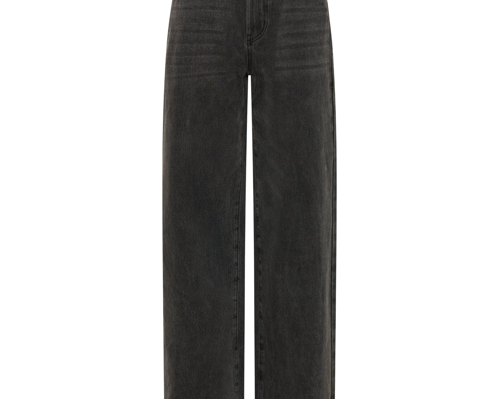 Jackson Mid Waist Wide Leg Studded Denim Jeans - Black
