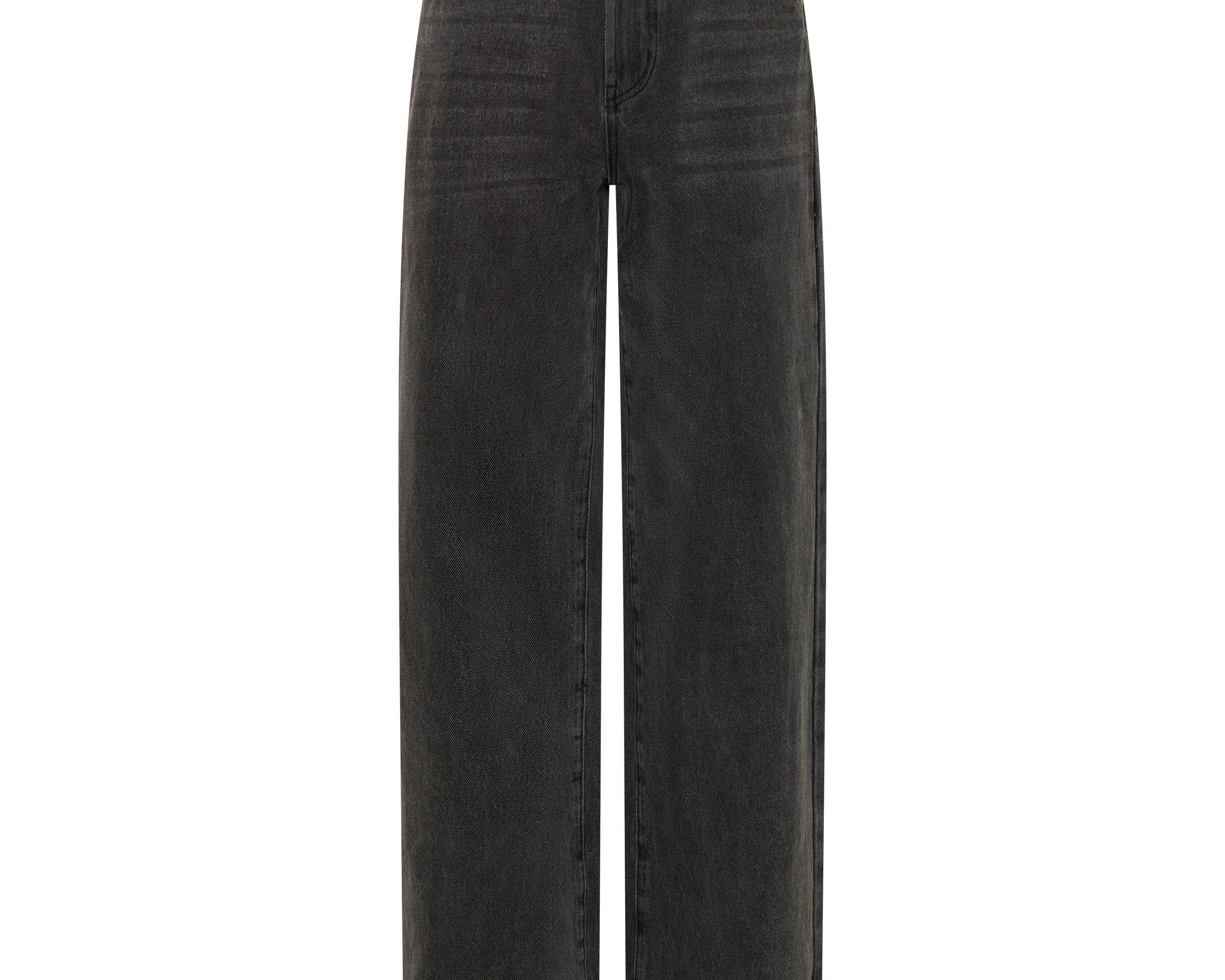 Jackson Mid Waist Wide Leg Studded Denim Jeans - Black
