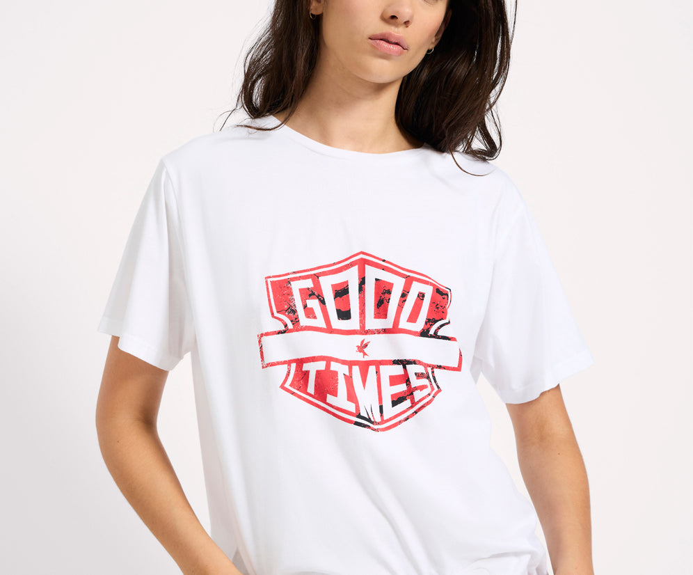 Good Times Boyfriend Tee - White