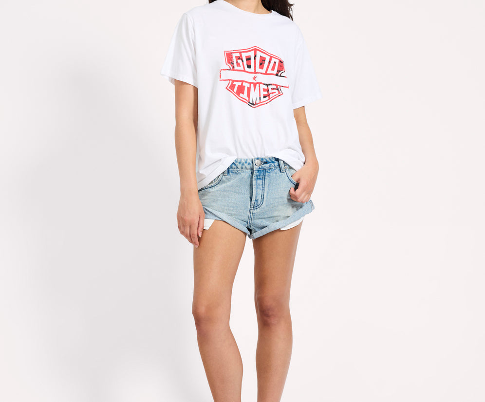Good Times Boyfriend Tee - White