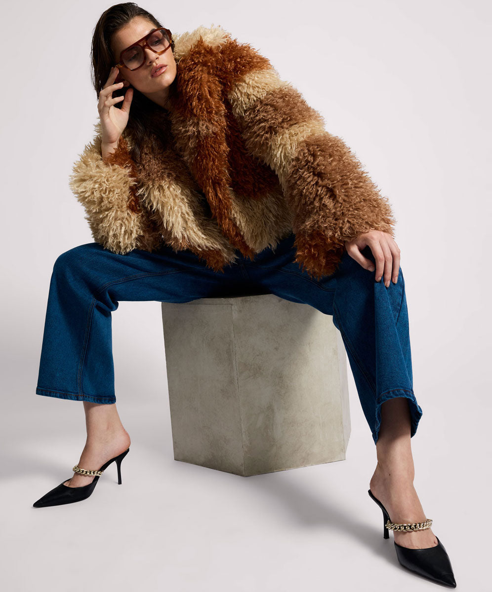 2-Tone Windstopper Faux Fur Jacket★Tan★ Buy Supreme 2-Tone WINDSTOPPER Faux Fur Jacket 'Tan