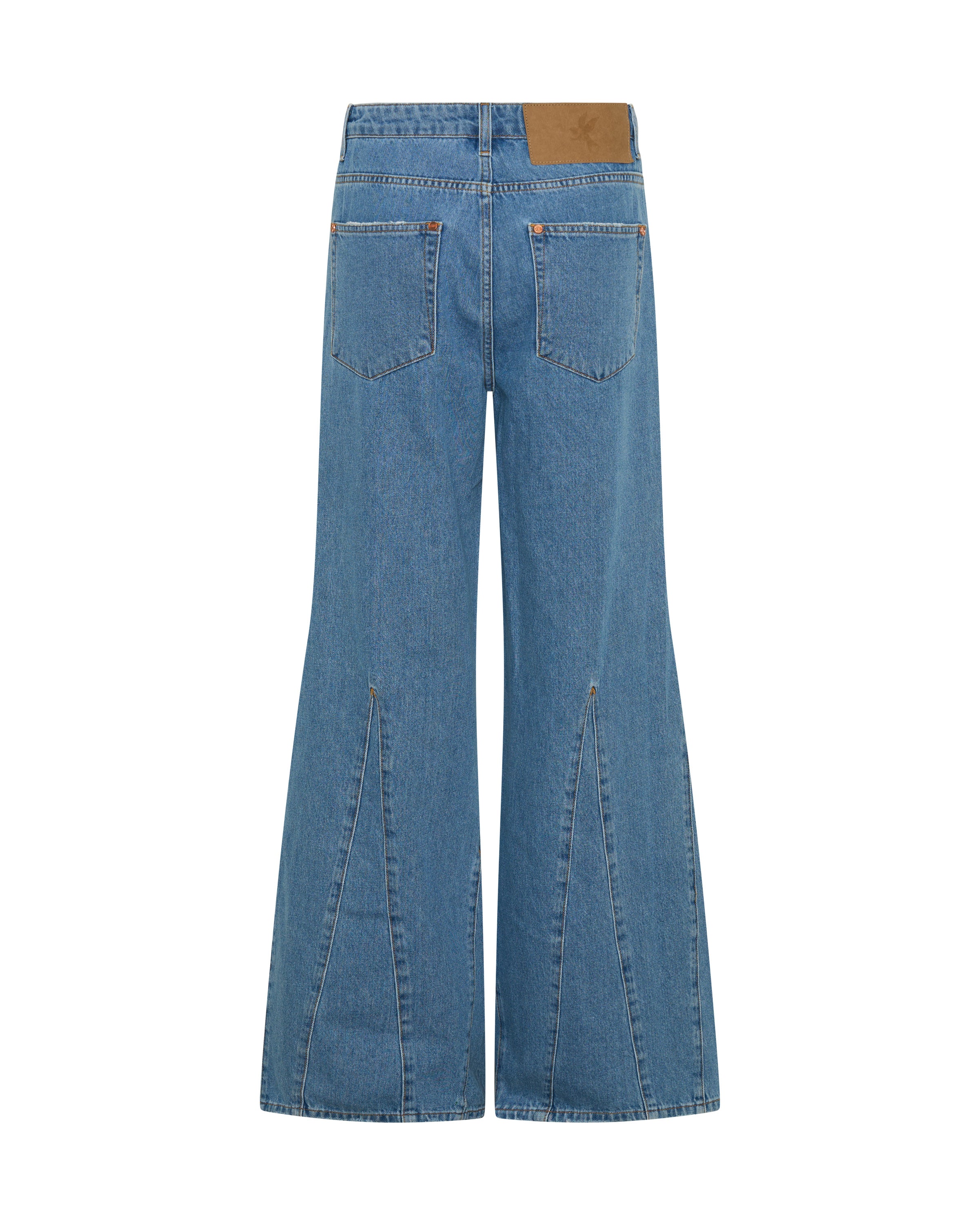 ワンティースプーン　BARREL MID WAIST DENIM JEAN Barrel Mid Waist Wide Leg Denim Jeans - Deep Pacifica Blue