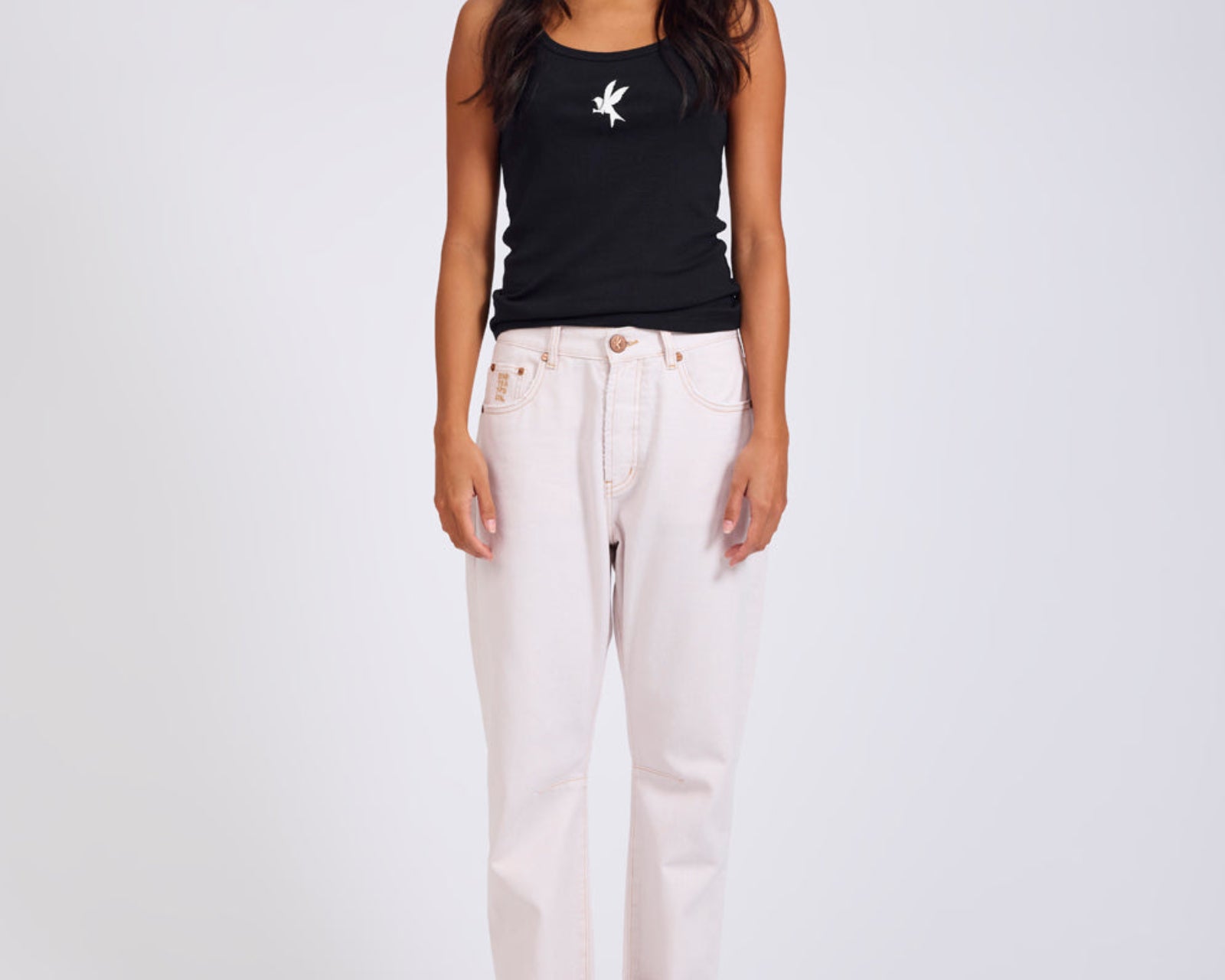 Bandits Low Waist Boyfriend Denim Jeans - Pink Tint