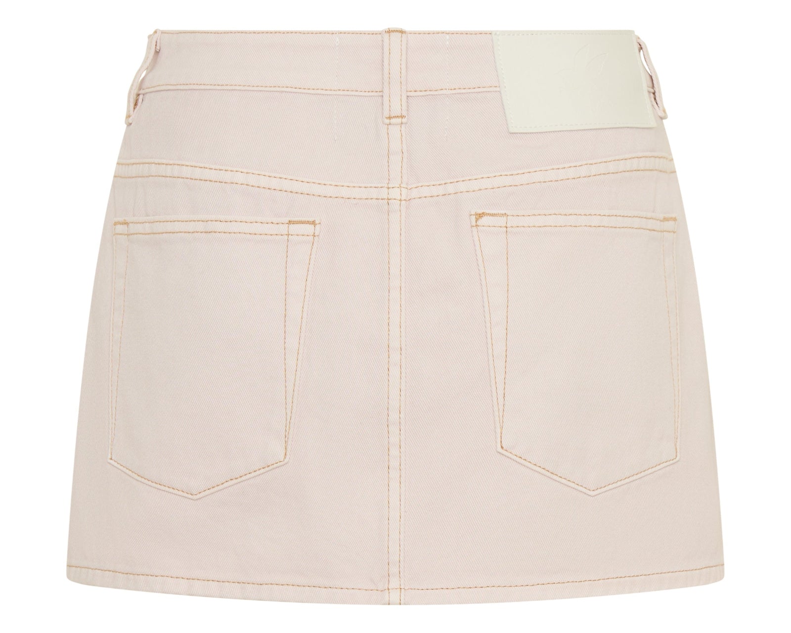 Fiasco Low Waist Utility Micro Mini Denim Skirt - Pink Tint