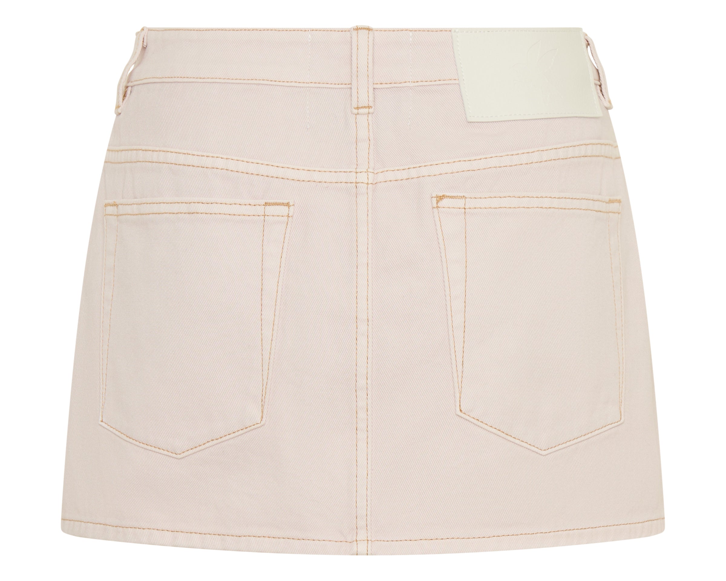Fiasco Low Waist Utility Micro Mini Denim Skirt - Pink Tint