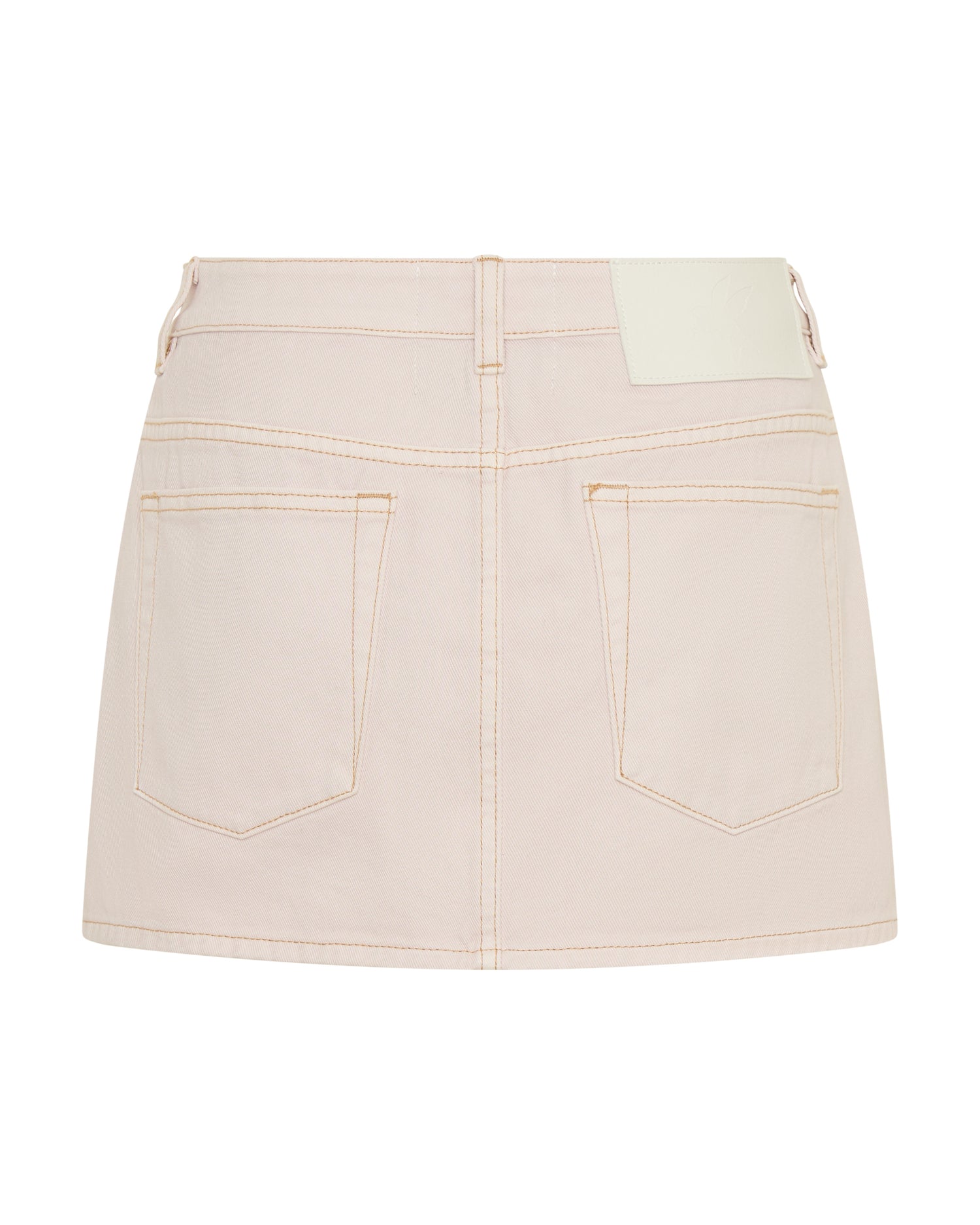 Last Stock Fiasco Low Waist Utility Micro Mini Denim Skirt - Pink Tint