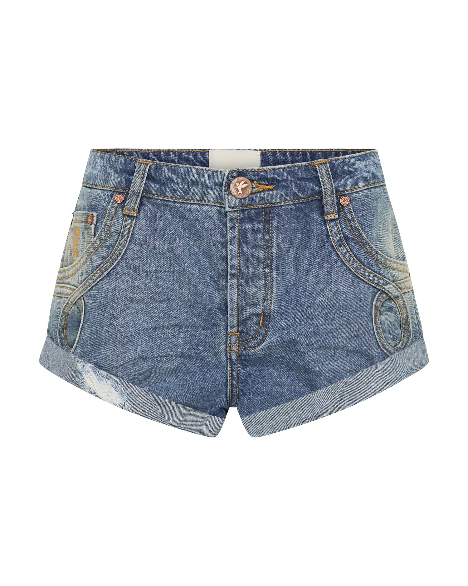 Women's Clothing Bandits Low Waist Denim Shorts - Hoodlum Blue