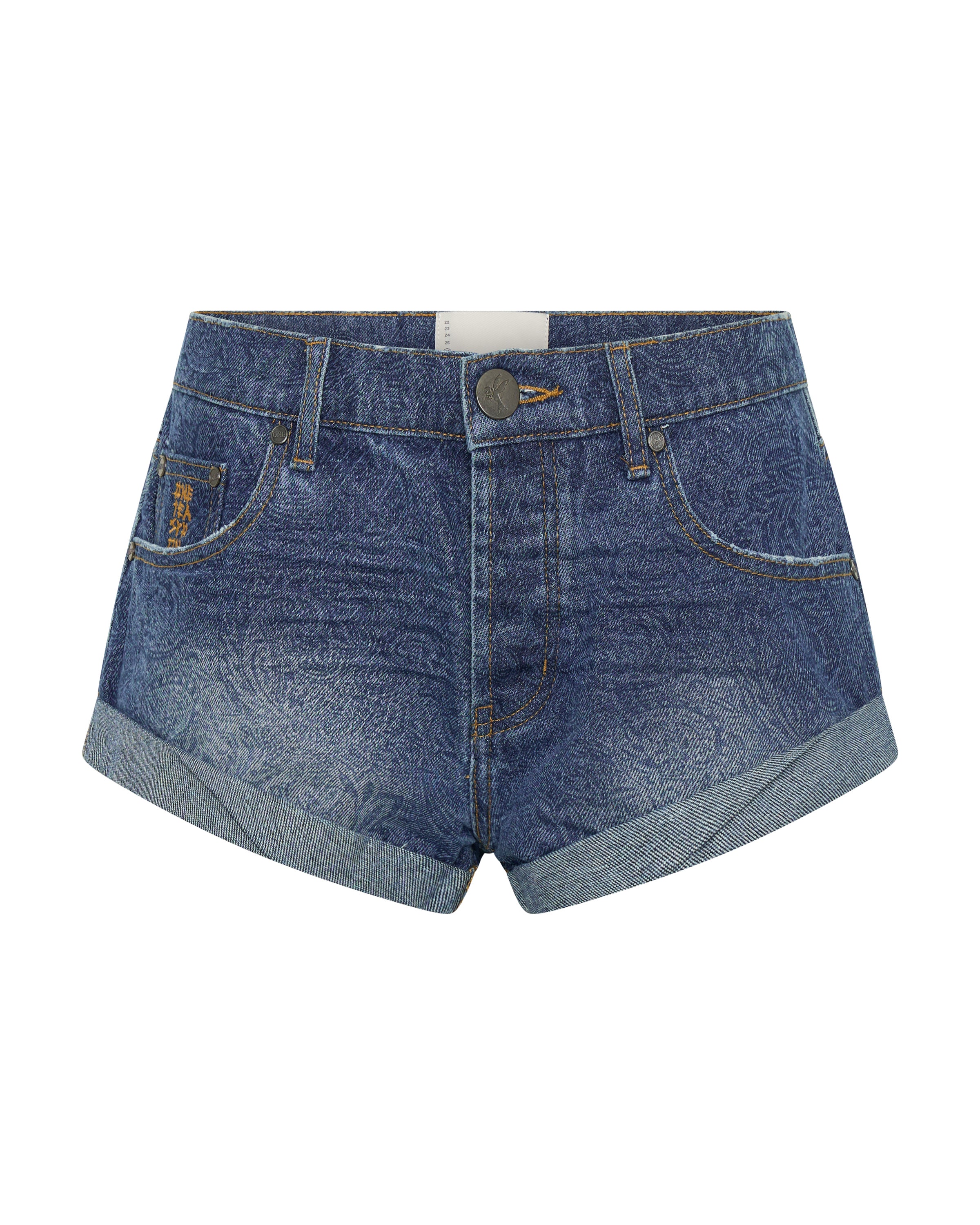 Bandits Low Waist Denim Shorts - Blue Paisley | One Teaspoon USA