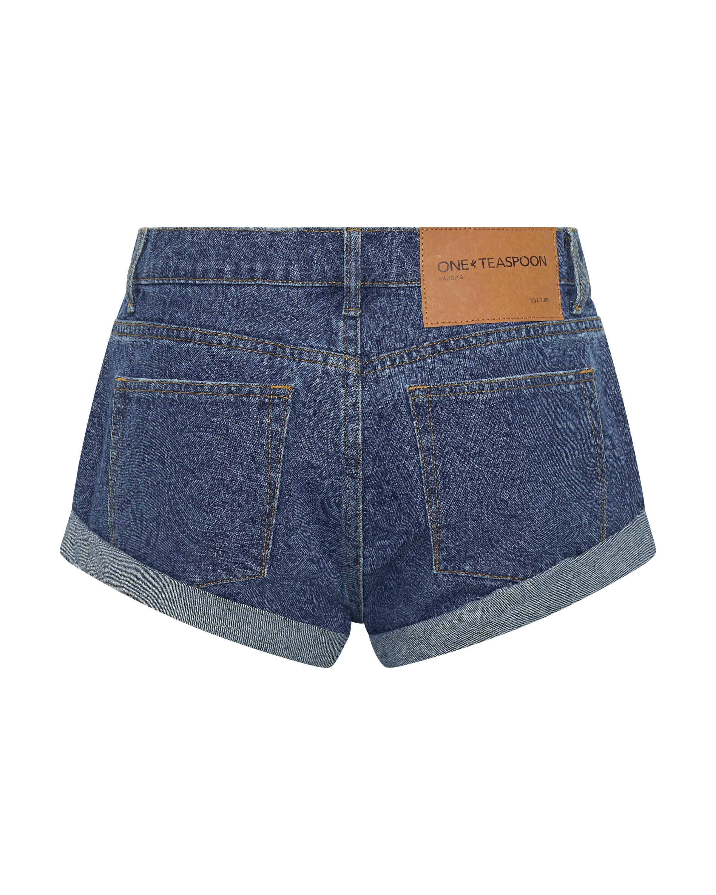 Bandits Low Waist Denim Shorts - Blue Paisley | One Teaspoon USA