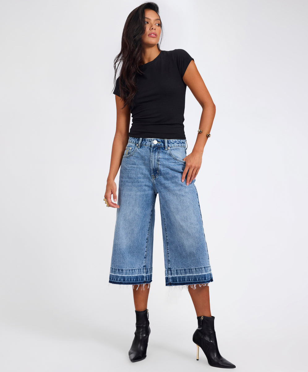  720'S Mid Waist Long Length Shorts - Pretty Blue