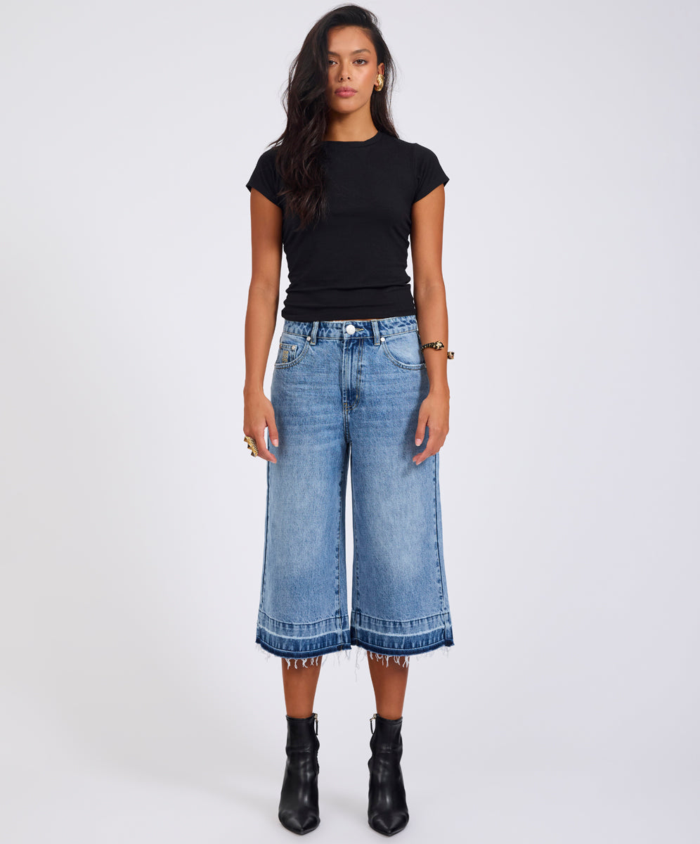  720'S Mid Waist Long Length Shorts - Pretty Blue