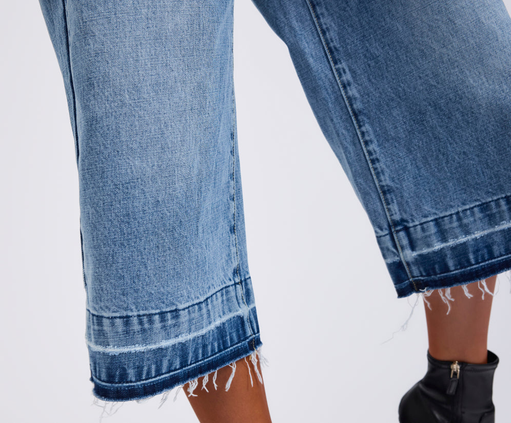 720'S Mid Waist Long Length Shorts - Pretty Blue