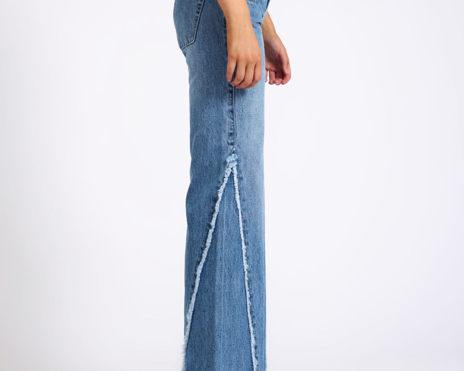Johnnies Low Waist Wide Leg Flared Denim Jeans
