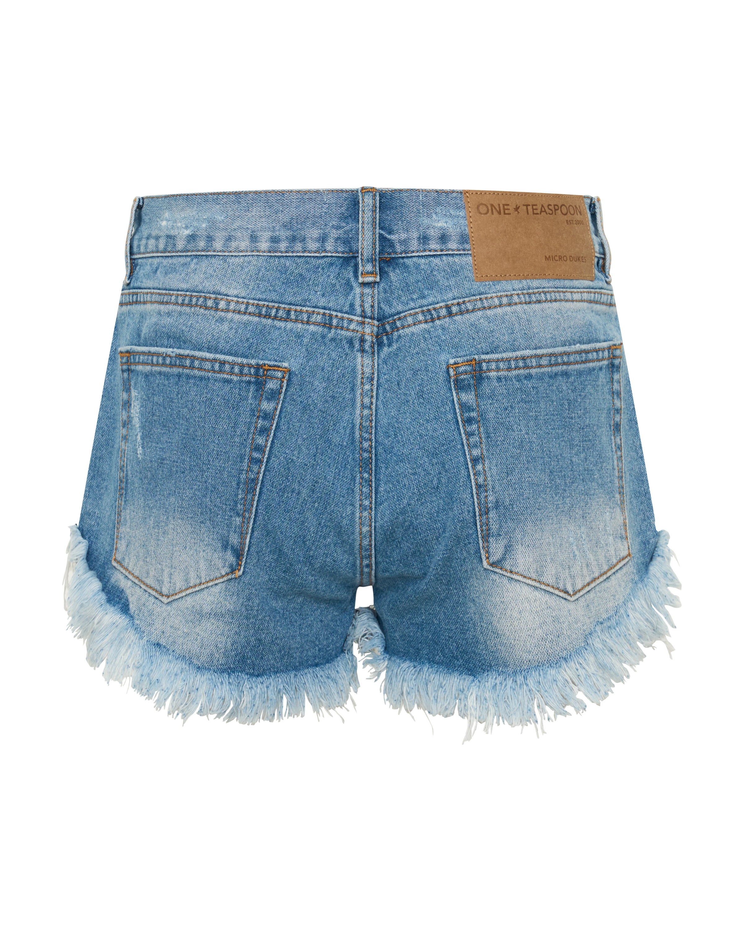Micro Dukes Low Waist Mini Denim Shorts - Cobaine Blue | One