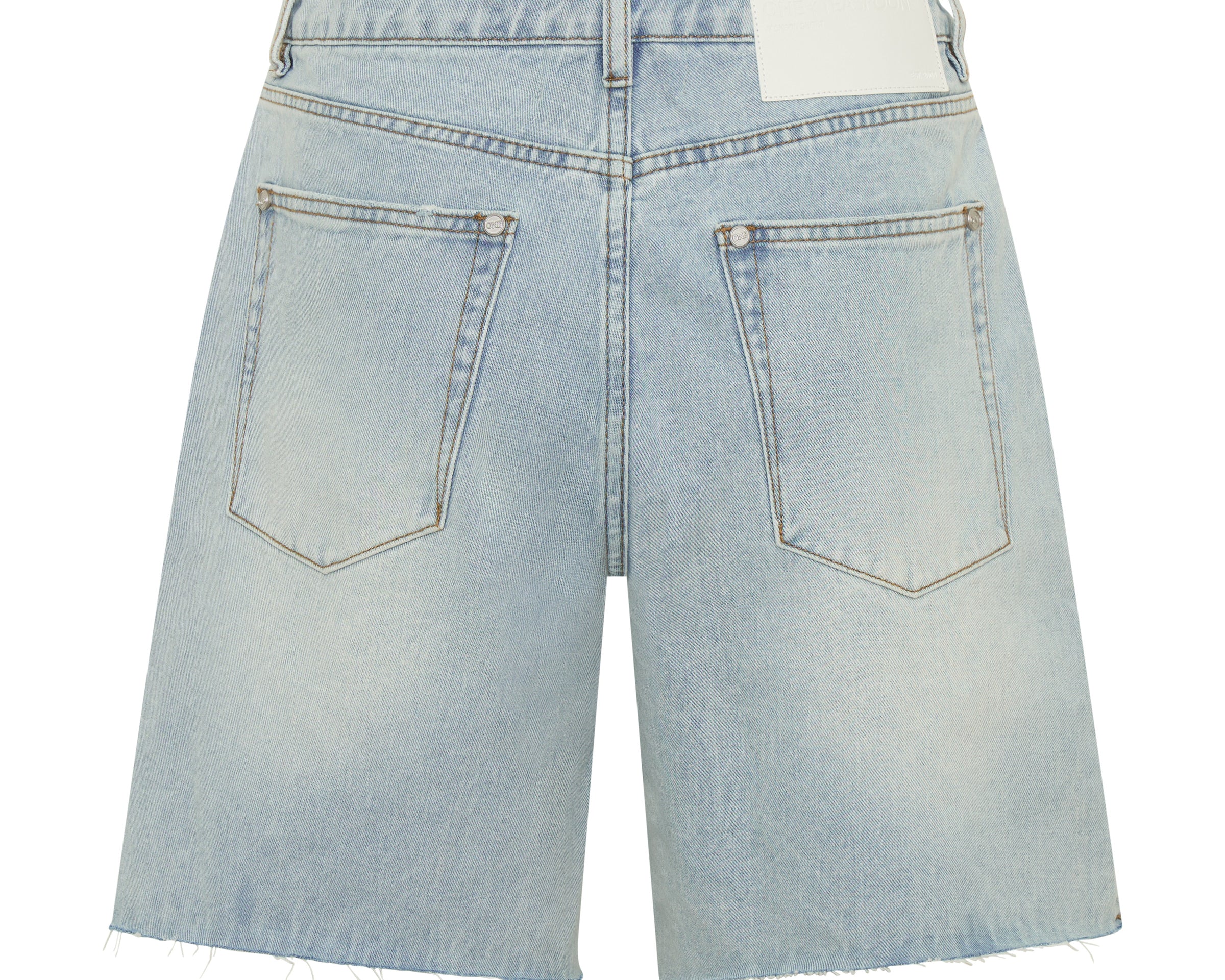Jacksons Mid Waist Wide Leg Denim Shorts - Blue Latte