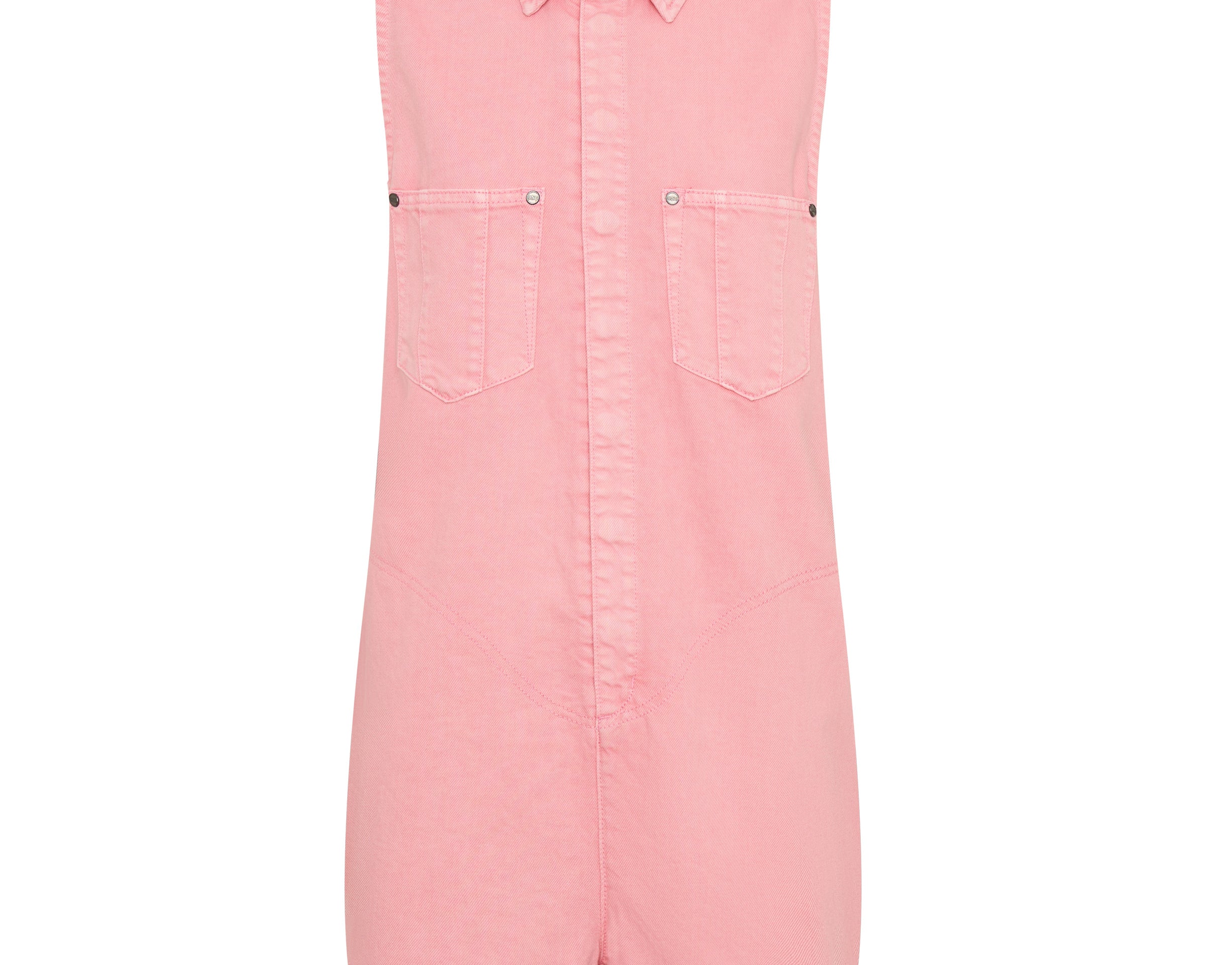 Braxton Mini Utility Denim Jumpsuit - Prism Pink