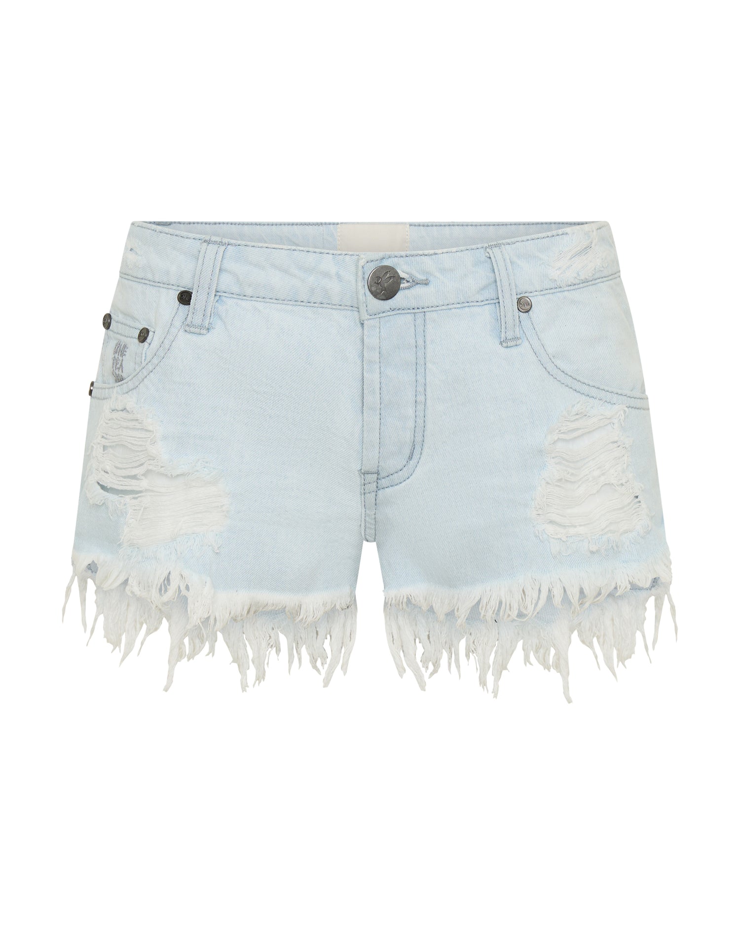 Dukes Low Waist Mini Denim Shorts - Xanthe