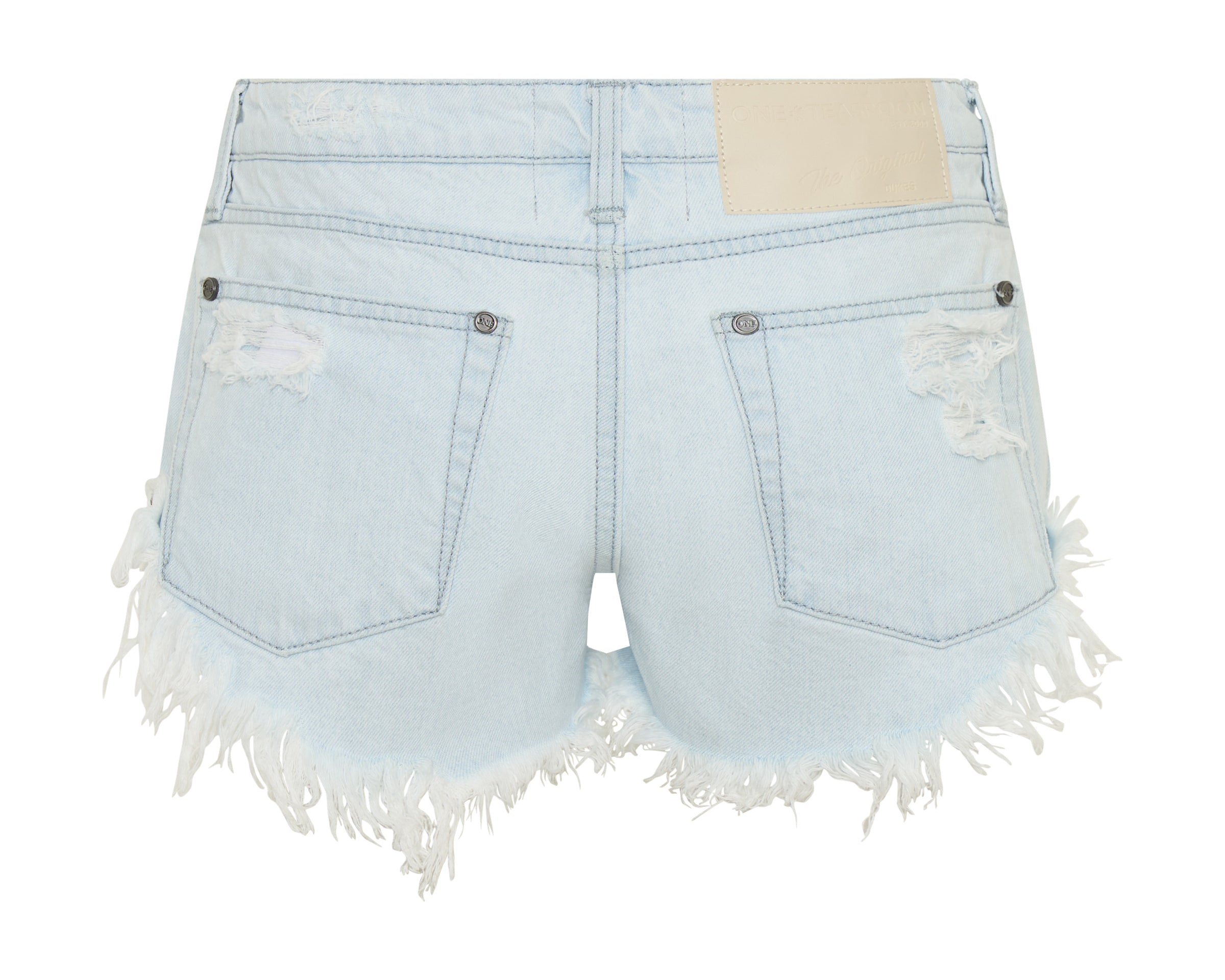 Dukes Low Waist Mini Denim Shorts - Xanthe