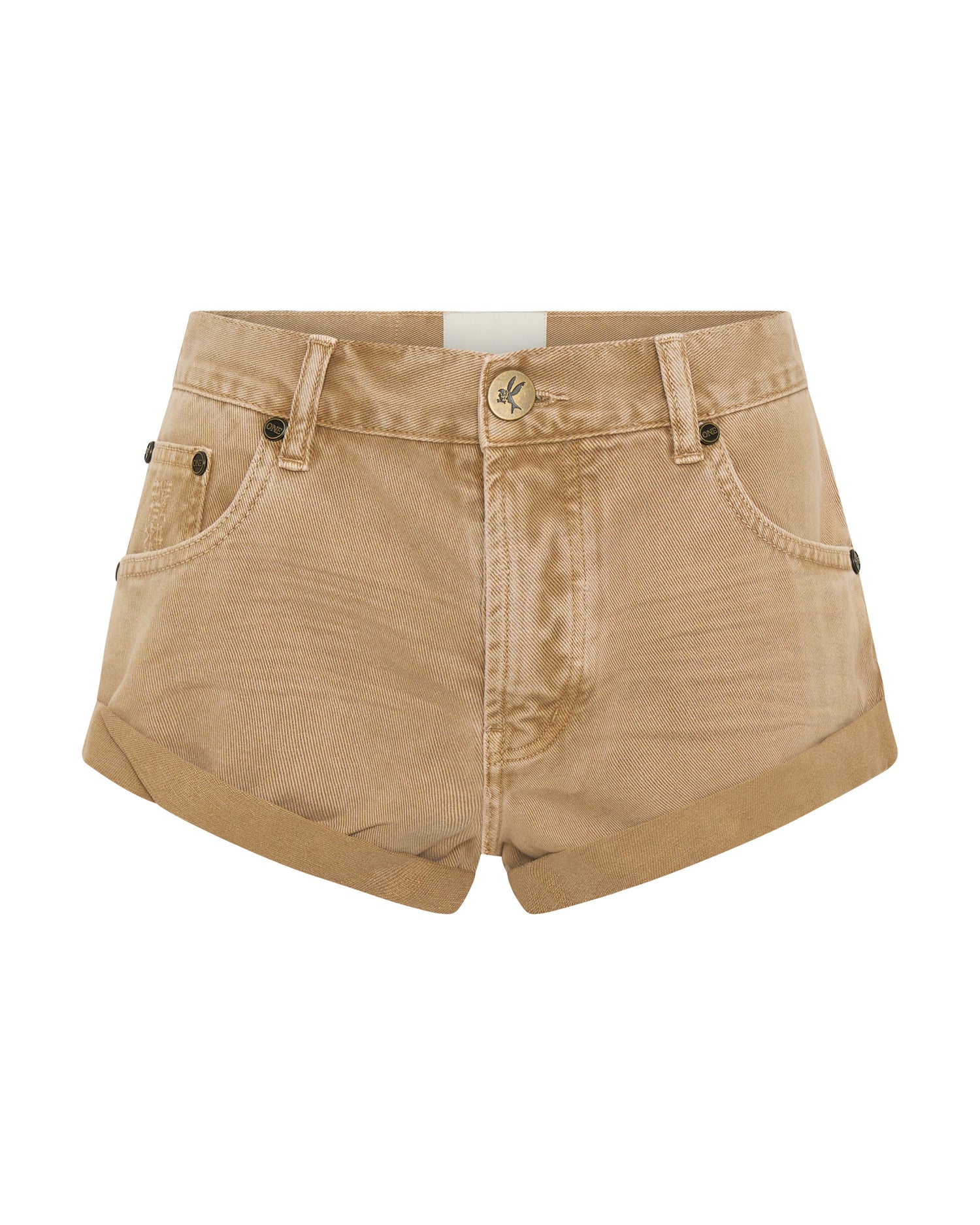  Bandits Low Waist Denim Shorts - Warm Tan