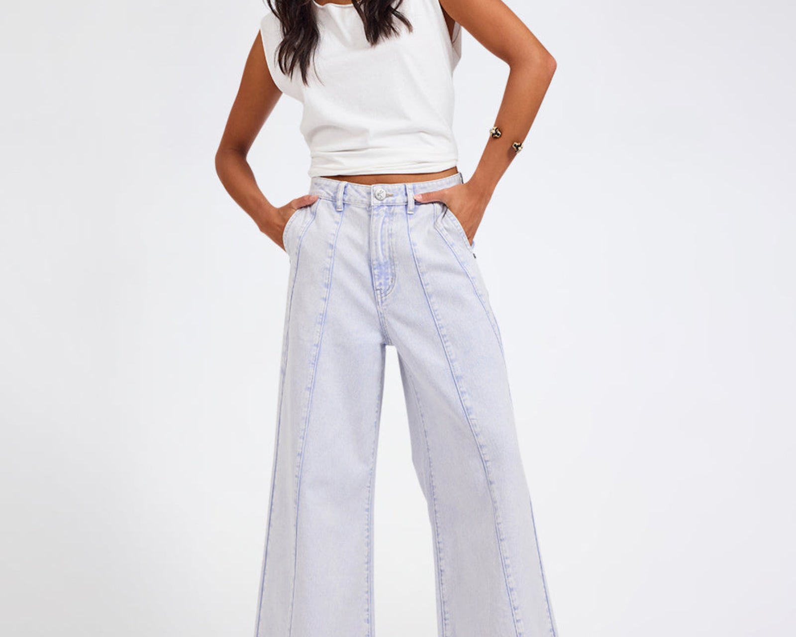 Hayden High Waist Wide Leg Trouser Denim Jeans