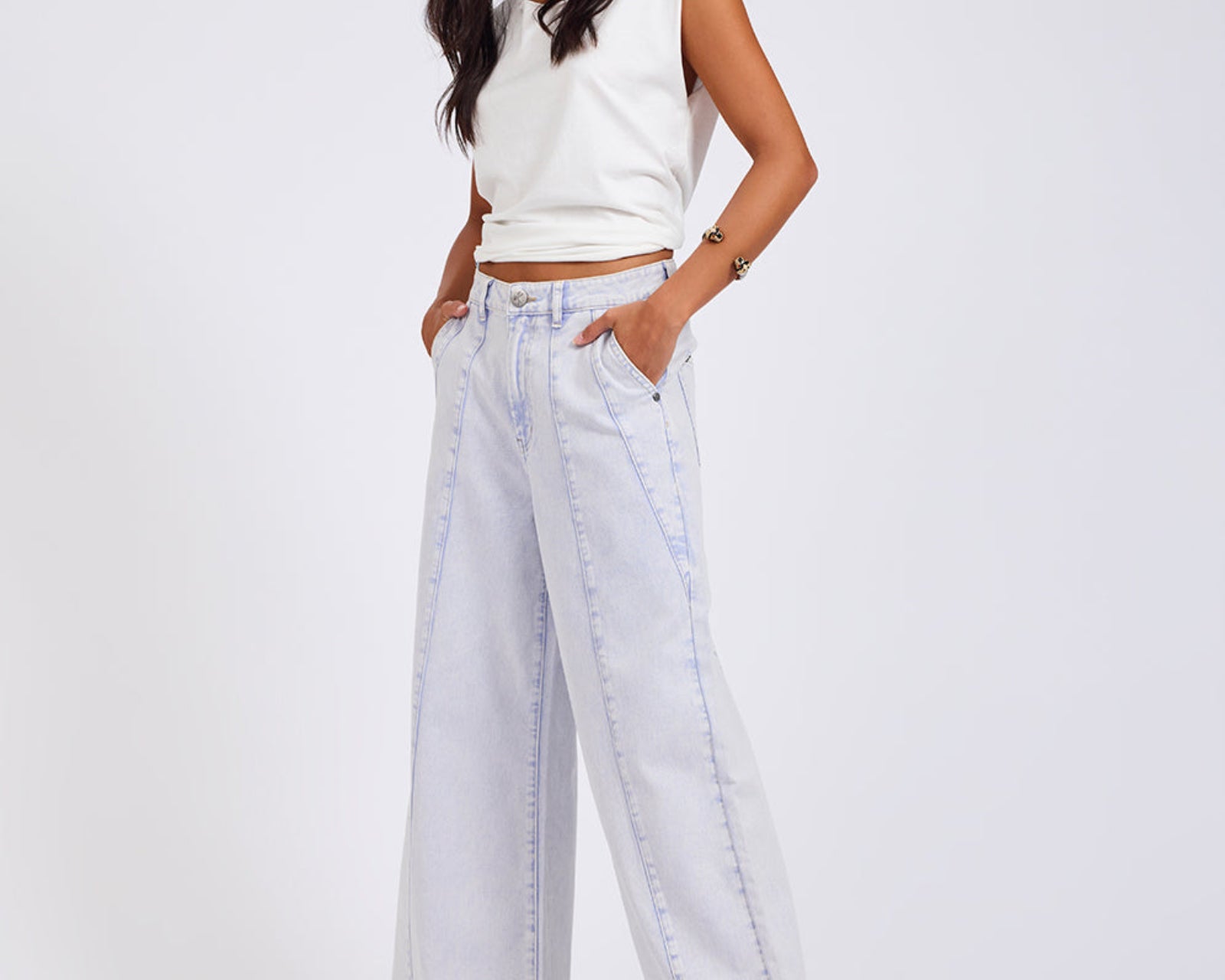 Hayden High Waist Wide Leg Trouser Denim Jeans