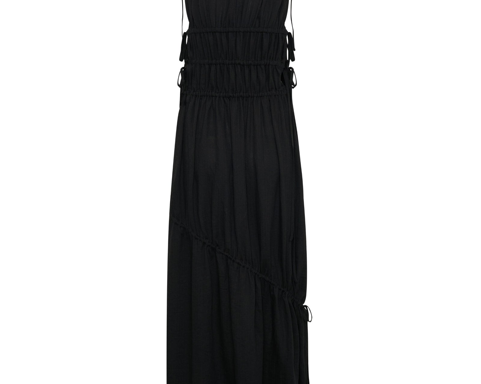 ruched gathered dress The ruched top of the dress is beautifully sculpted to enhance the silhouette, gathered with precision and secured by a radiant stone accessory that adds a touch of refined glamour