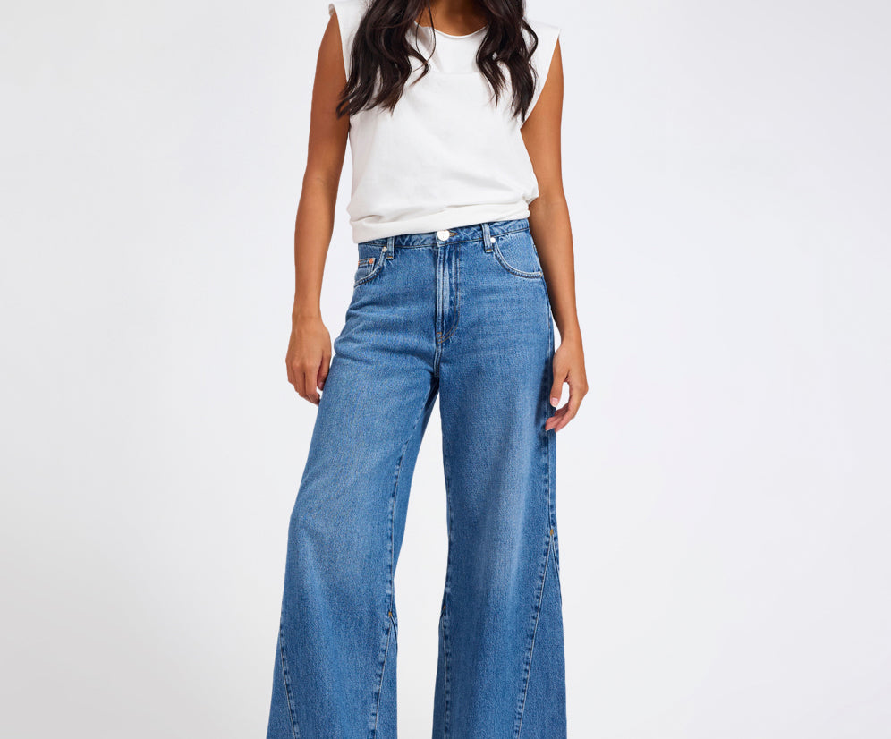 Cruisers Mid Waist Bootcut Flare Denim Jeans - Bright Blue