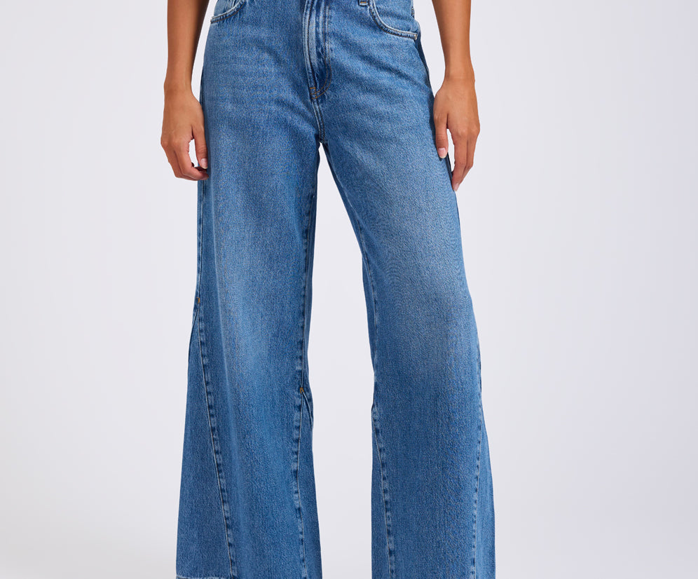Cruisers Mid Waist Bootcut Flare Denim Jeans - Bright Blue