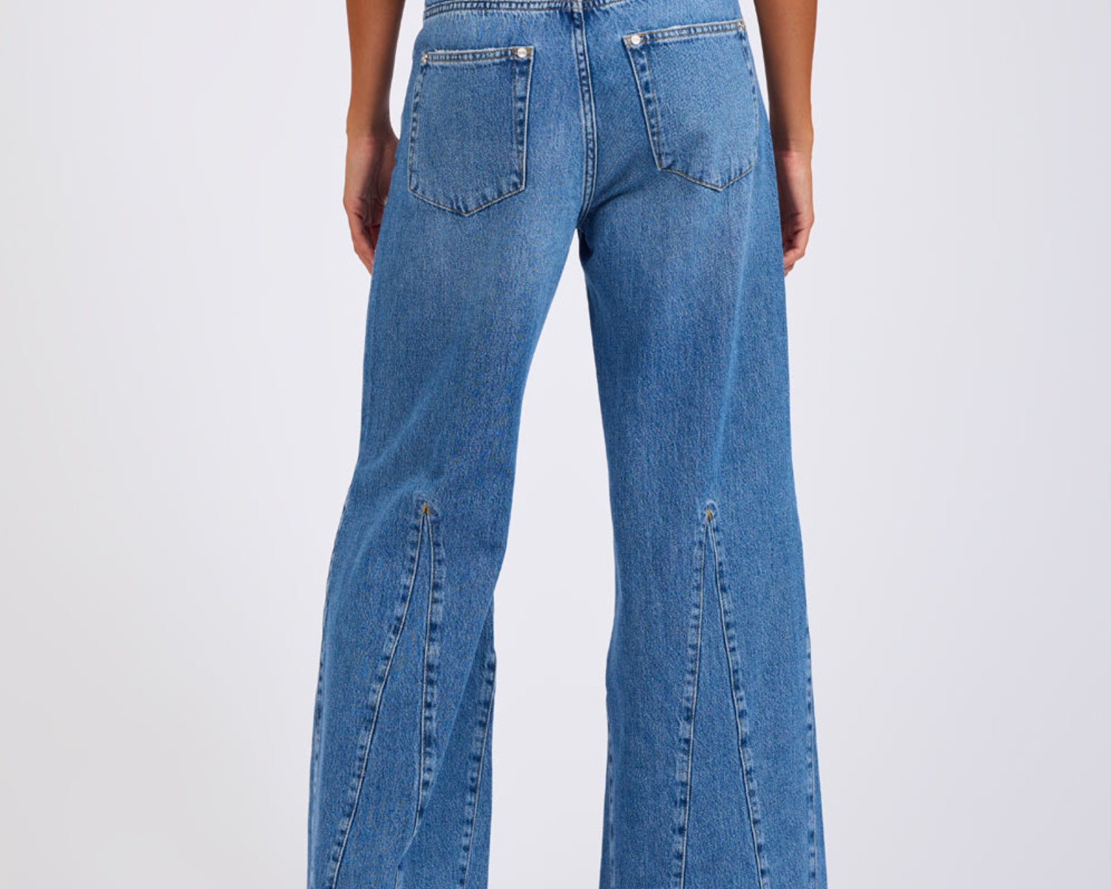 Cruisers Mid Waist Bootcut Flare Denim Jeans - Bright Blue