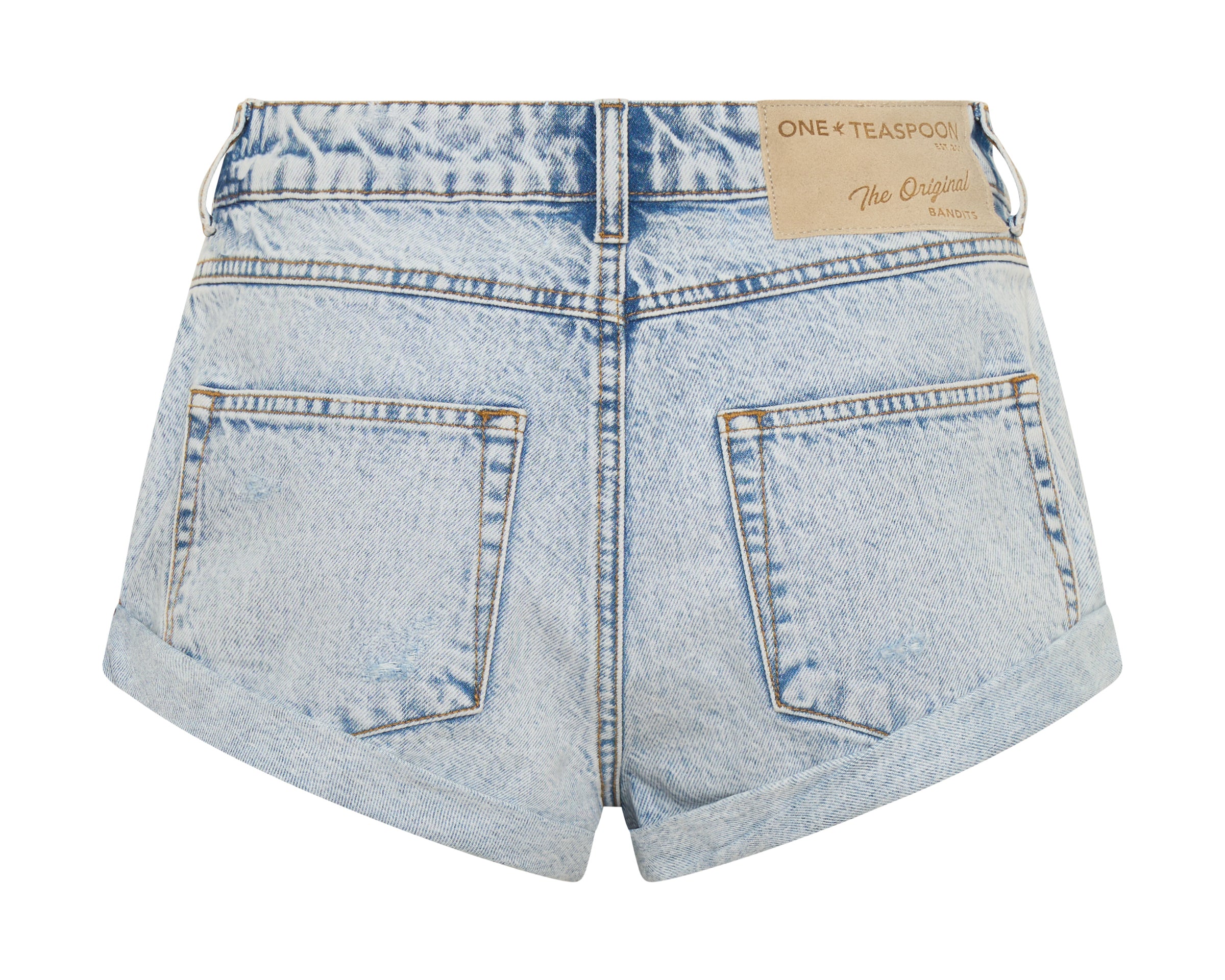 Bandits Low Waist Denim Shorts - Whisper Blue