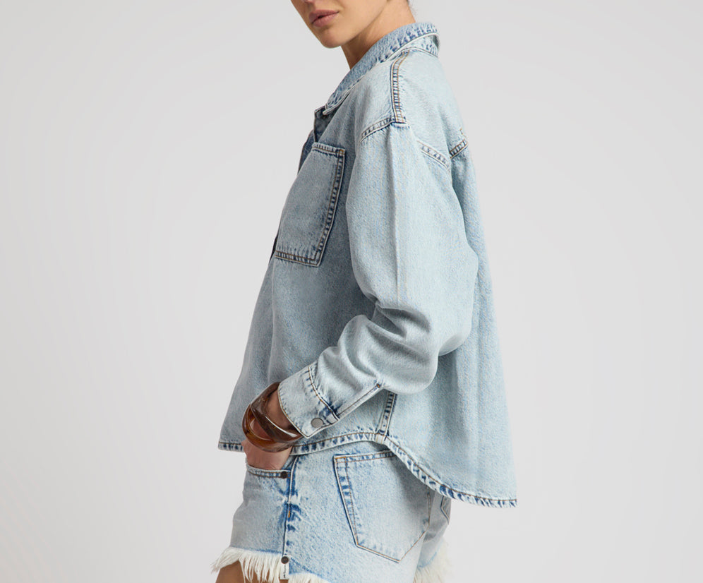 Bonitas Low Waist Denim Shorts - Whisper Blue