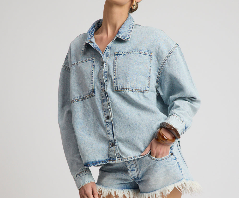 Bonitas Low Waist Denim Shorts - Whisper Blue