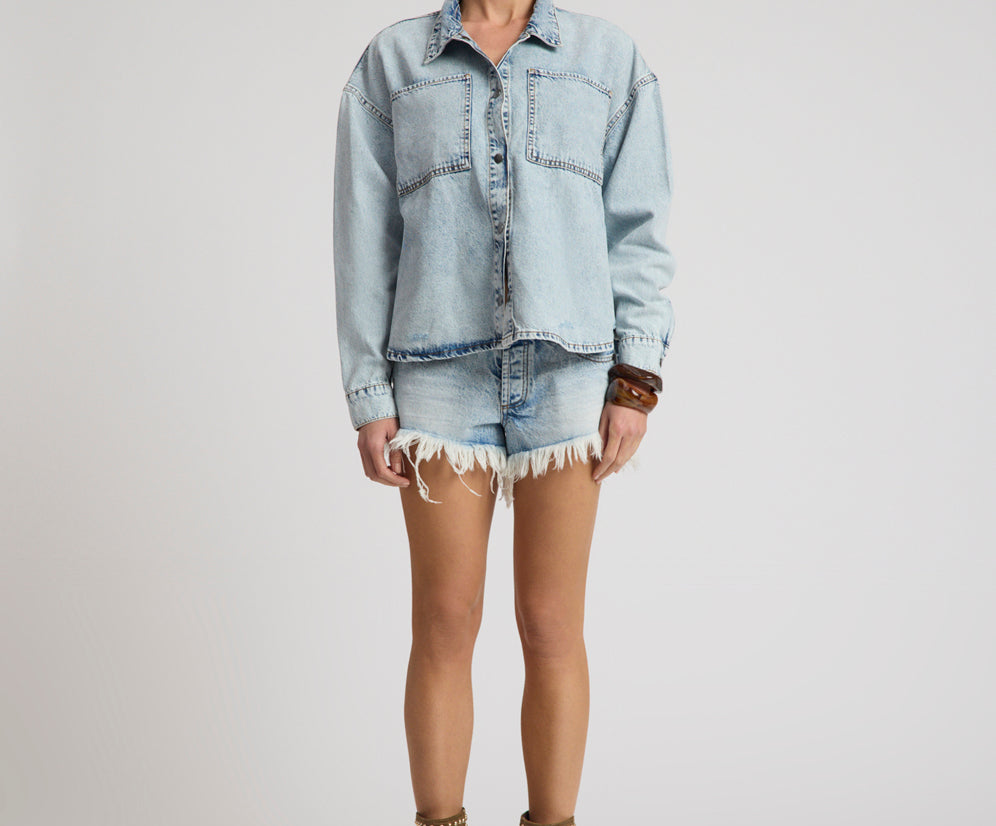 Bonitas Low Waist Denim Shorts - Whisper Blue