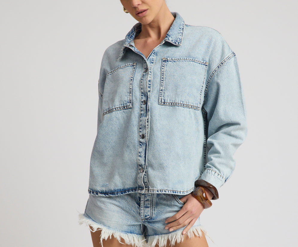 Bonitas Low Waist Denim Shorts - Whisper Blue