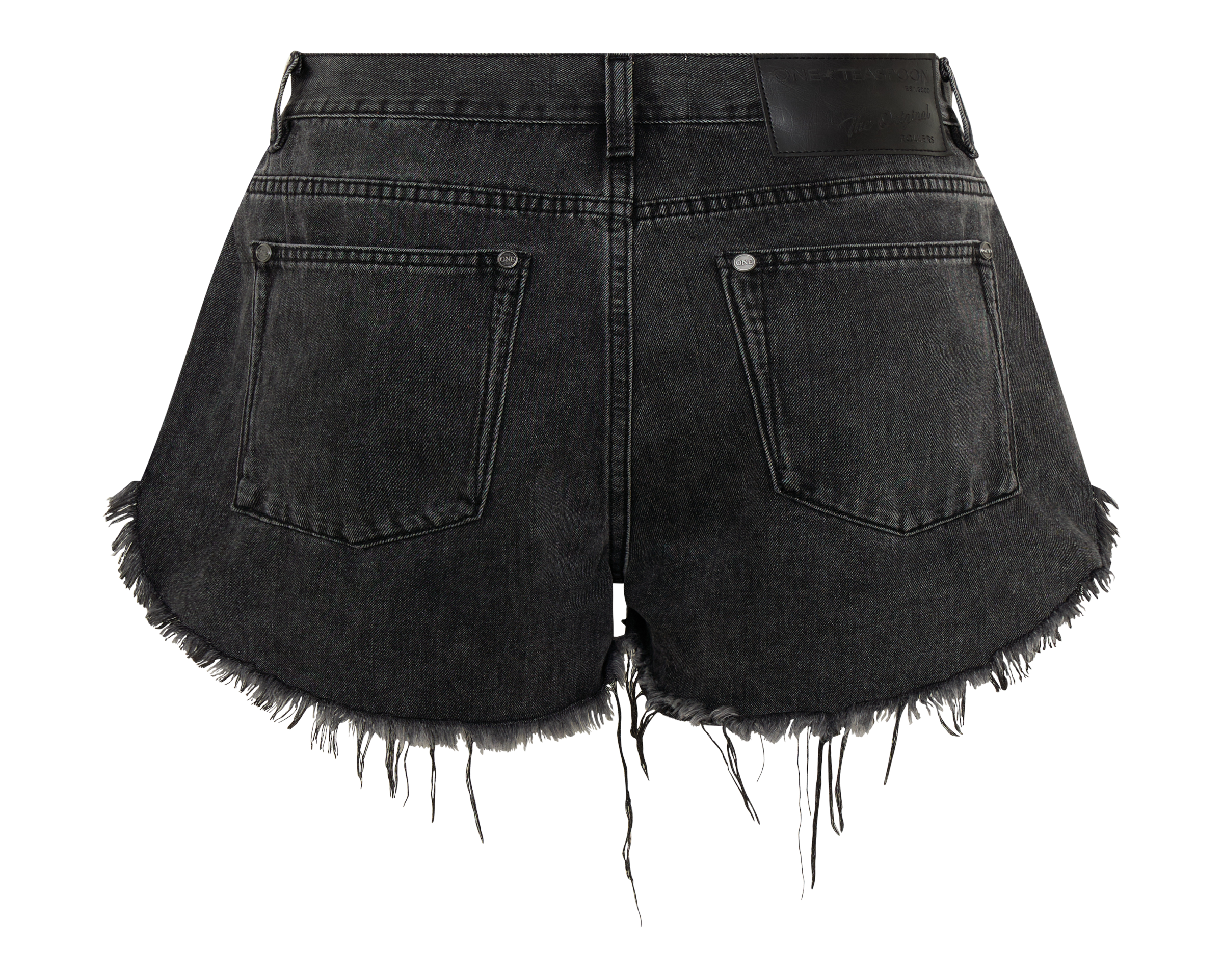 Rollers Low Waist Denim Shorts - Washed Black
