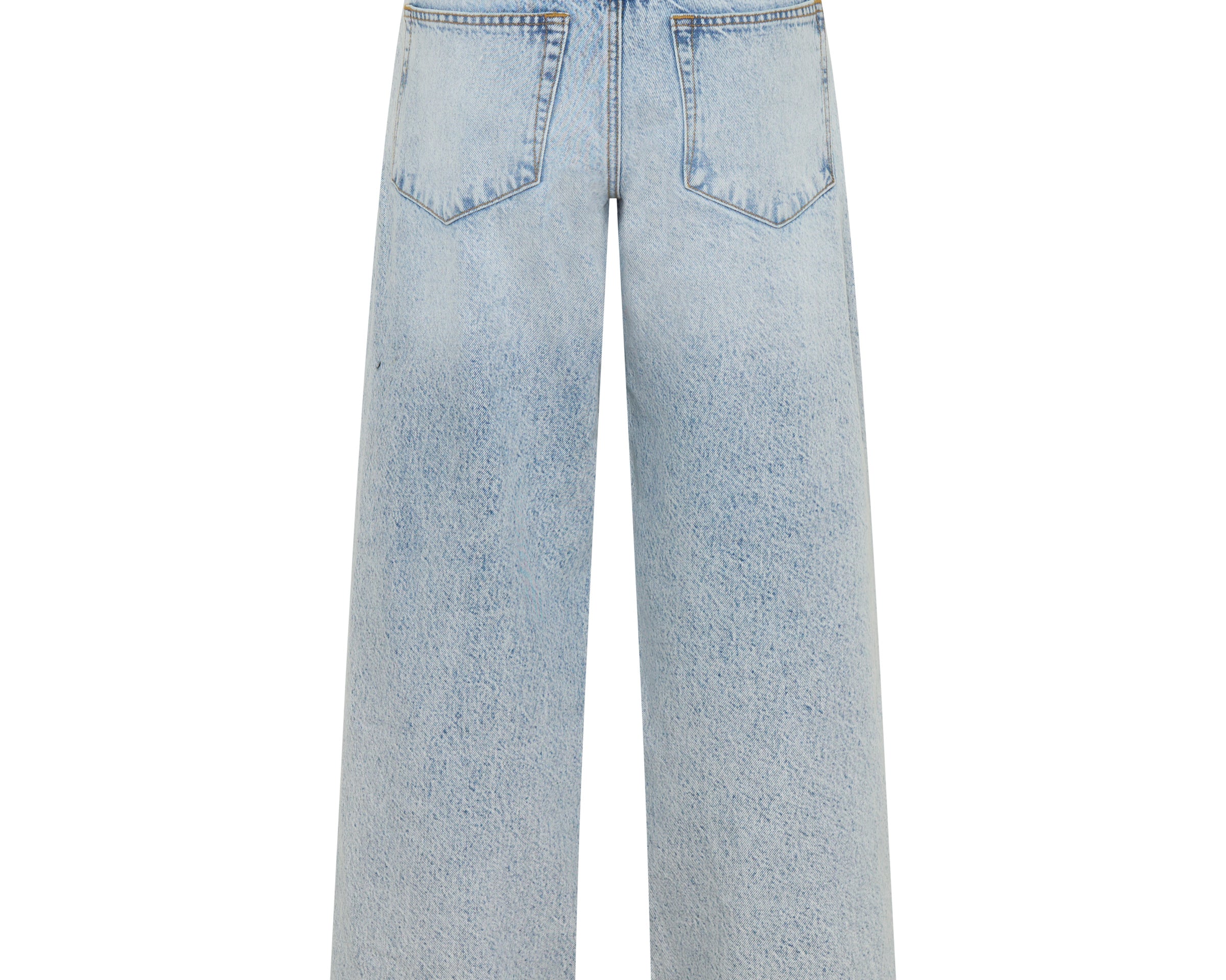 Jackson Mid Waist Wide Leg Denim Jeans - Whisper Blue