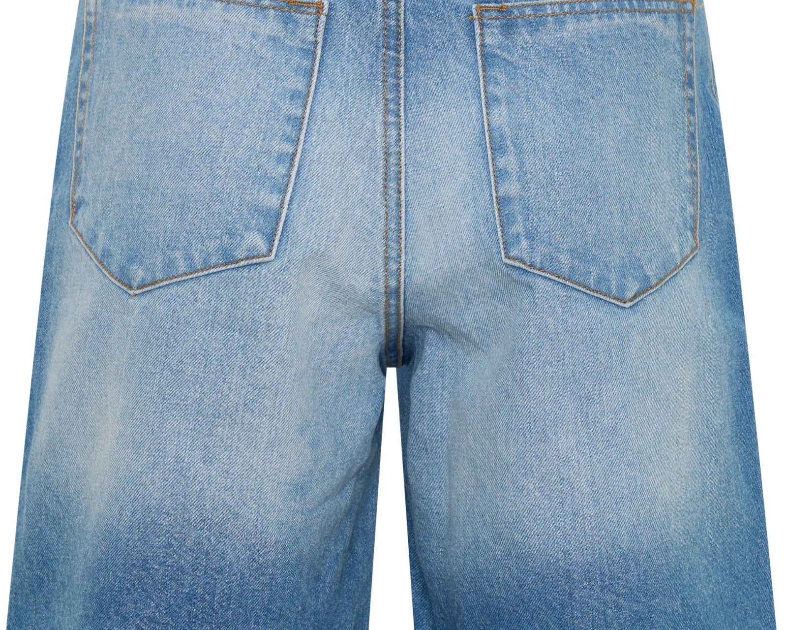 Rambler Mid Waist Wide Leg Boyfriend Denim Shorts - Endless Summer Blue