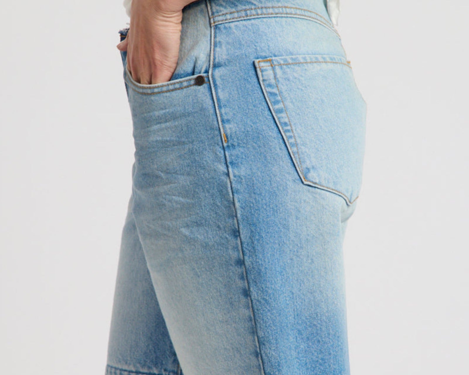 Rambler Mid Waist Wide Leg Boyfriend Denim Shorts - Endless Summer Blue