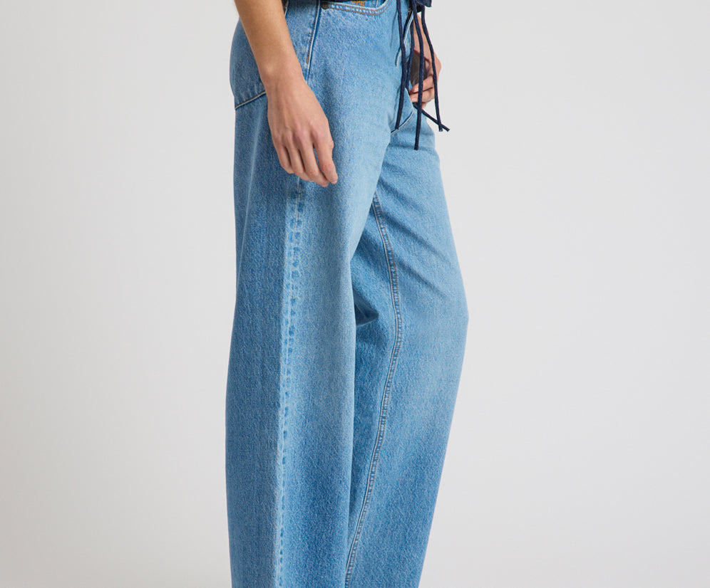 Baxters Mid Waist Wide Leg Denim Jeans - Endless Summer Blue