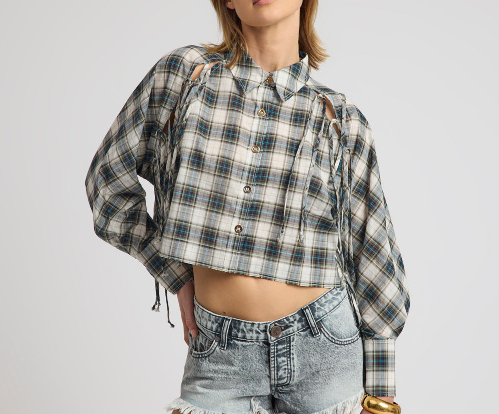 Dukes Low Waist Mini Denim Shorts - Soft Grey