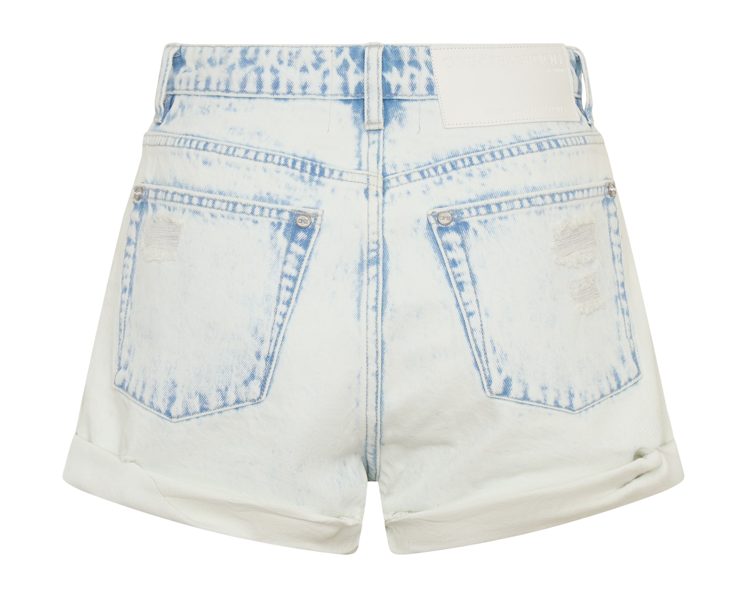 Bandits High Waist Denim Shorts - Beach Blue