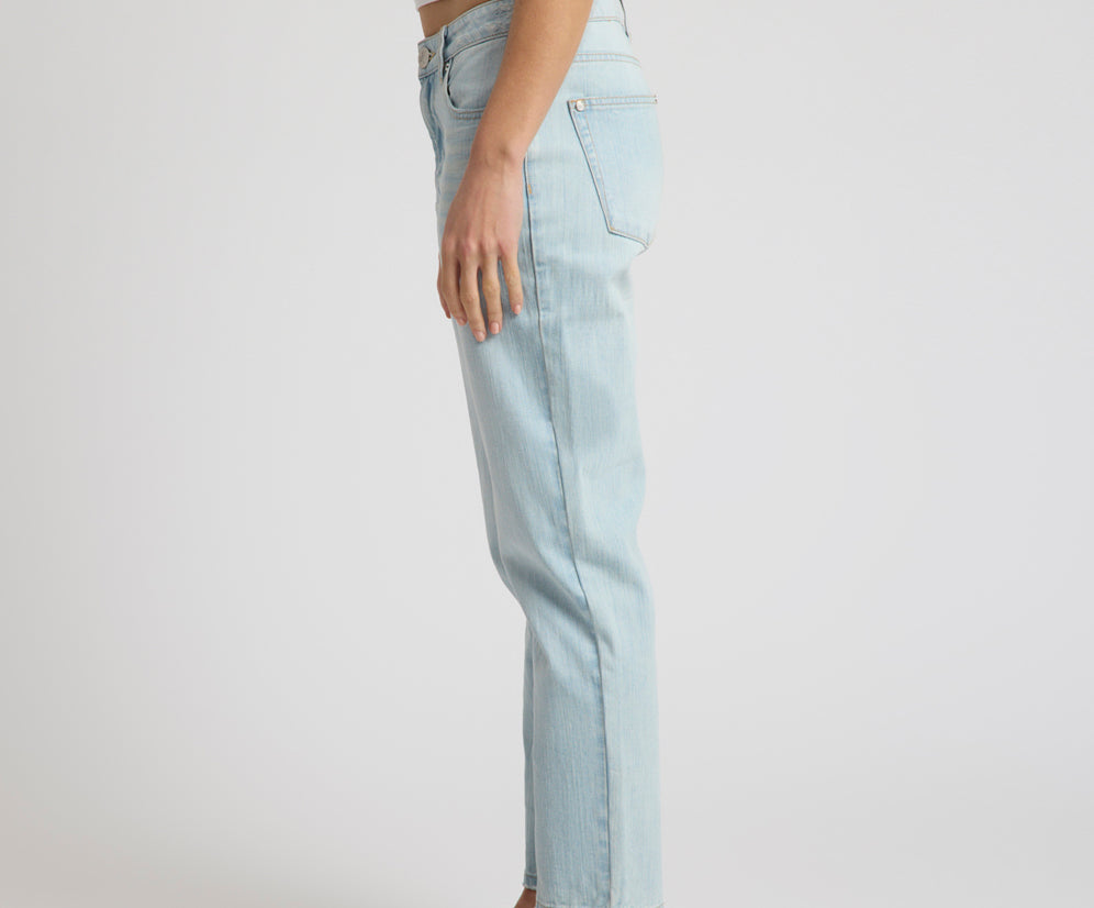 Slims High Waist Cropped Slim Fit Denim Jeans - Sea Mist Blue